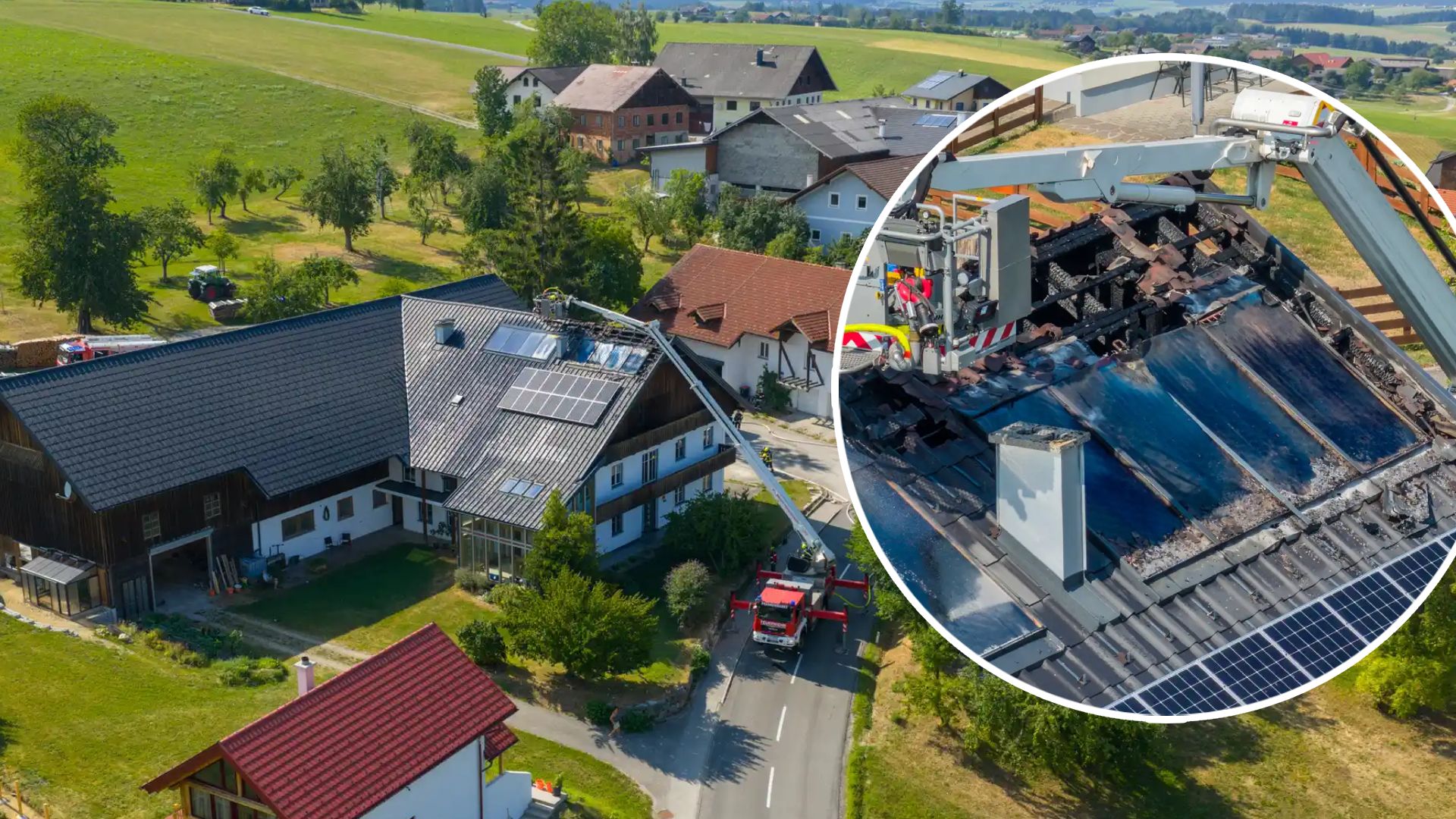 Nach einem Stromausfall stand plötzlich das Dach des Gebäudes in Brand.