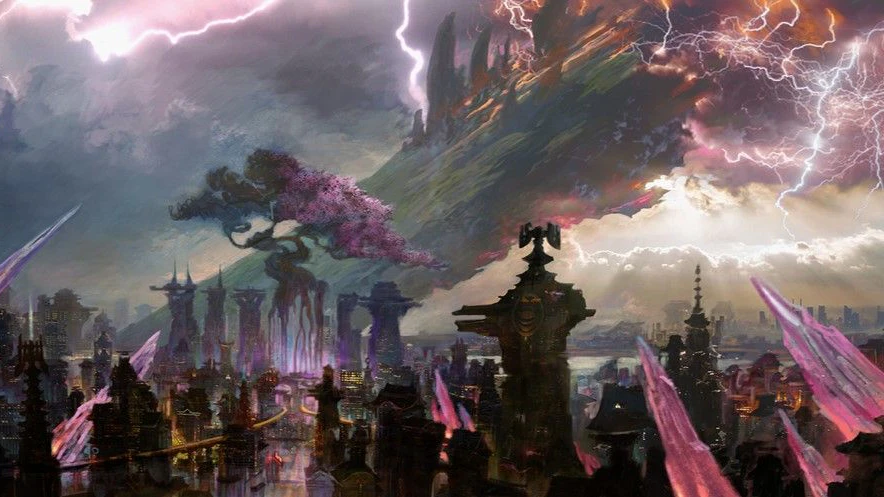 Kamigawa: Invasion der Titanen lässt die beiden ikonischen Ebenen Ikoria und Kamigawa kollidieren – Kaijū-Flair ist vorprogrammiert.