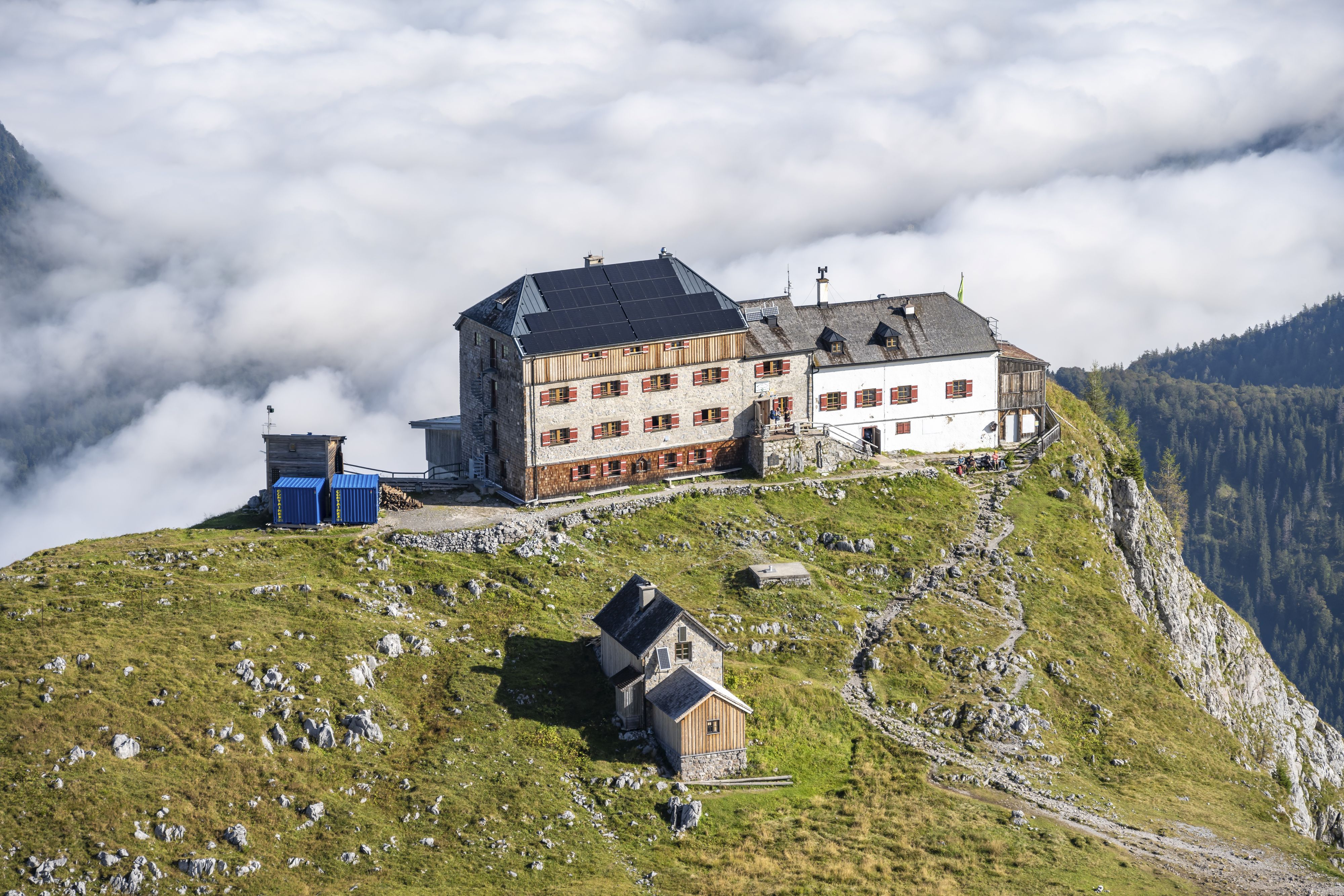 Im Watzmannhaus sind die Wasserhähne auf den Toiletten komplett abgedreht.