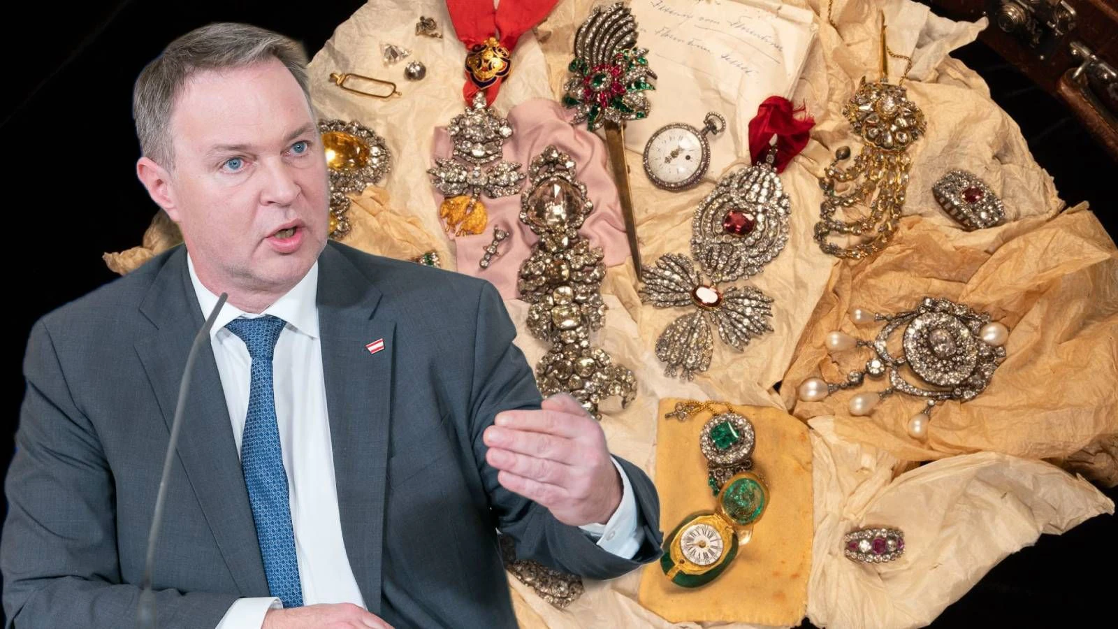 Heute.at - Rückschlag für Babler – Habsburger-Juwelen unpfändbar
