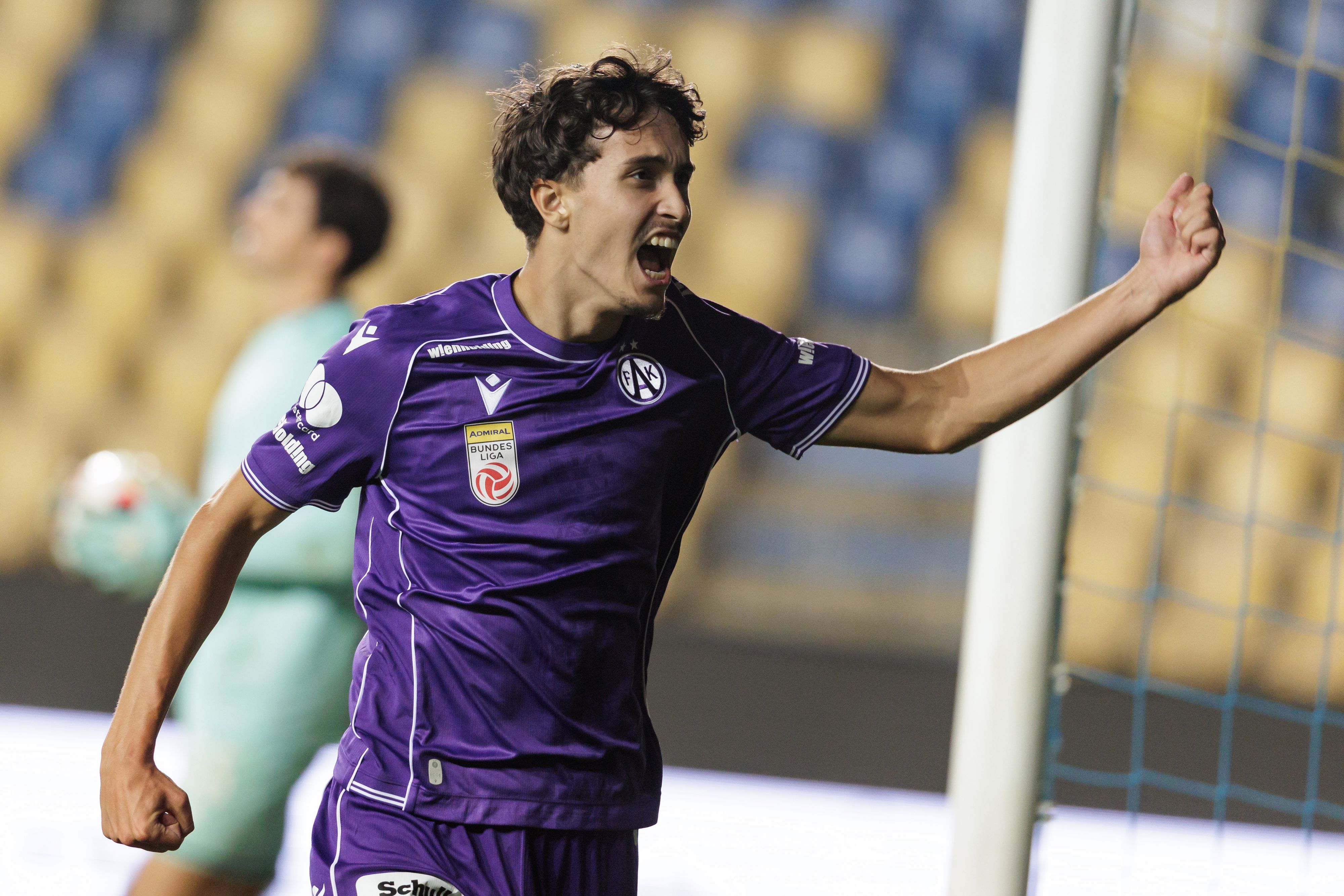 Austrias Shootingstar Sanel Saljic jubelt gegen Beitar Jerusalem. 