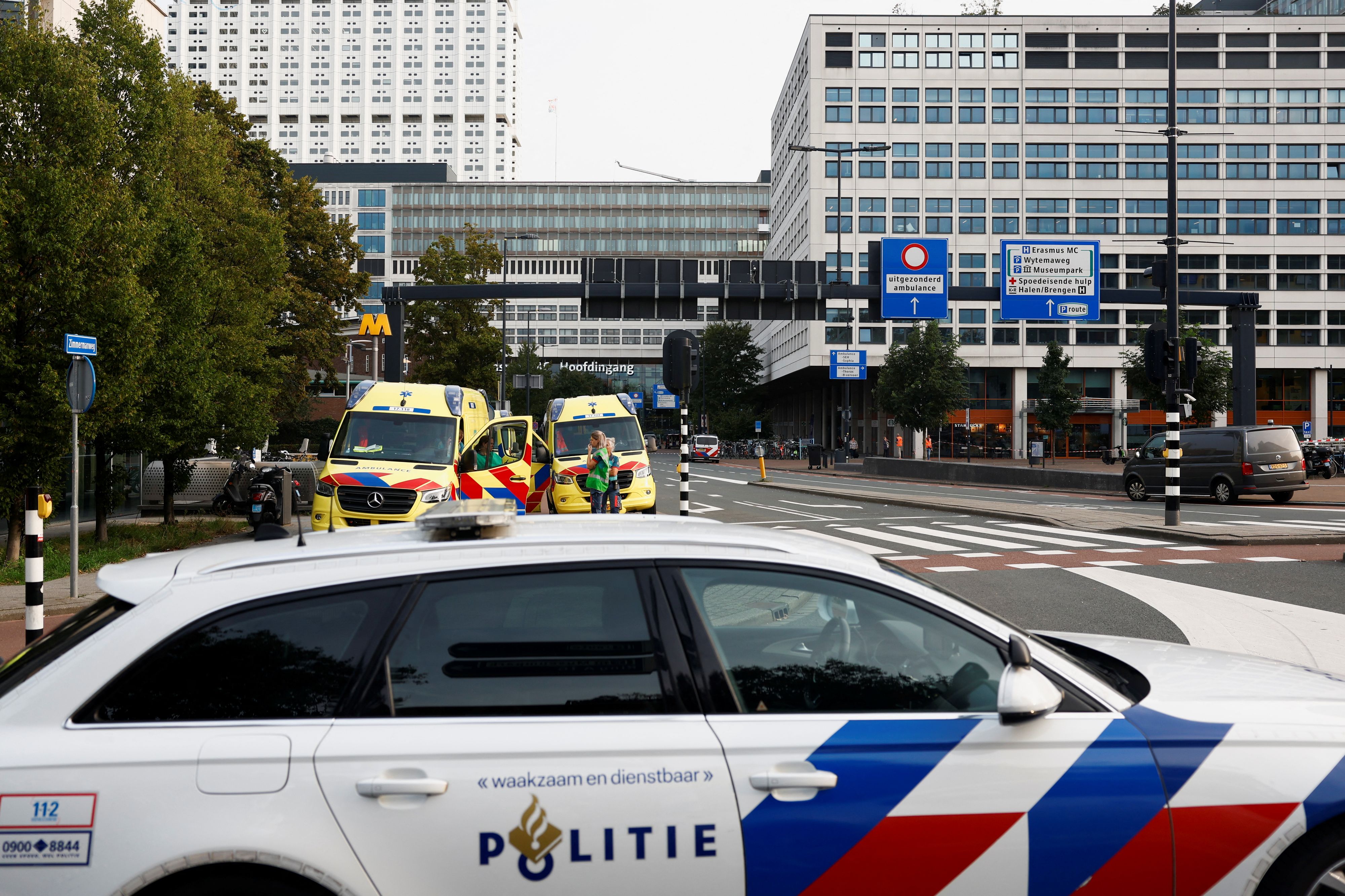 Polizei- und Rettungseinsatz in Rotterdam. Archivbild. 
