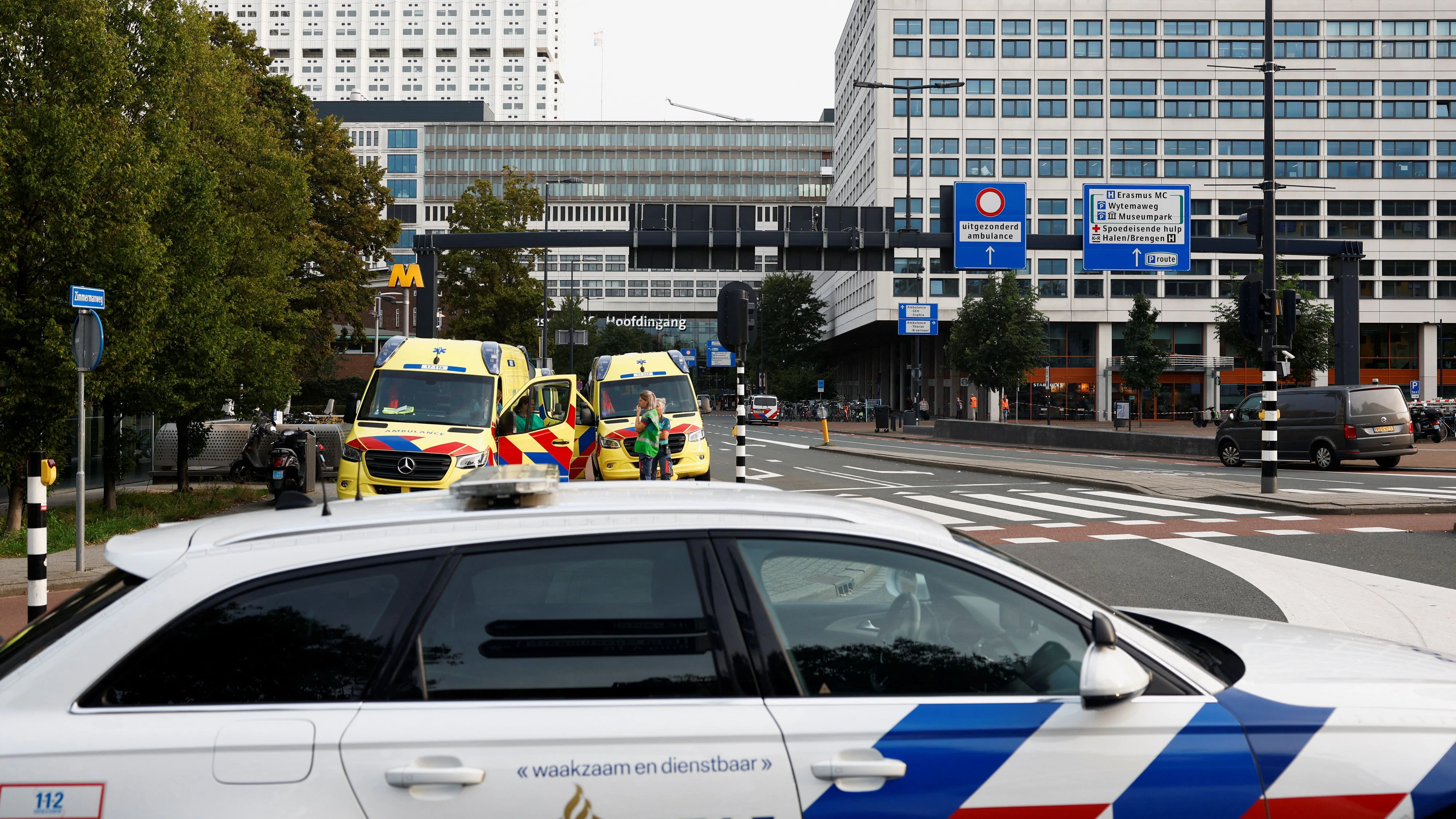 Polizei- und Rettungseinsatz in Rotterdam. Archivbild. 