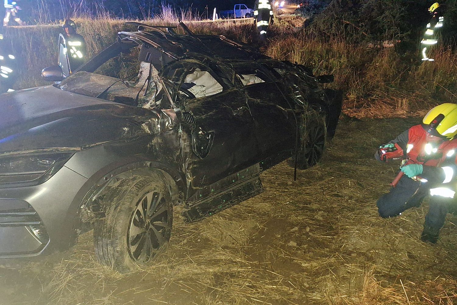 Spektakulärer Unfall in Vitis