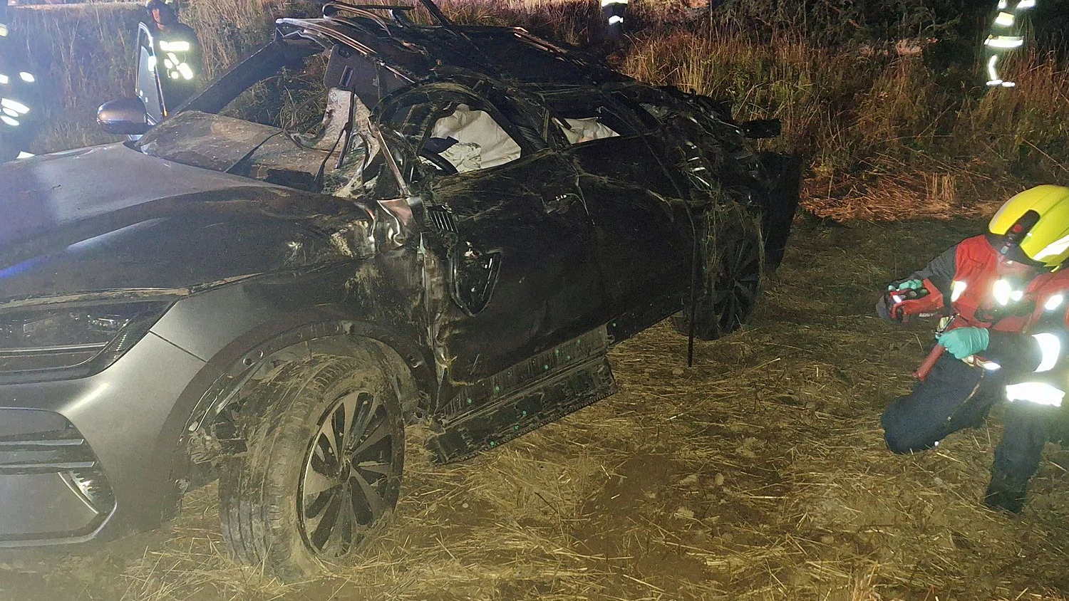 Spektakulärer Unfall in Vitis