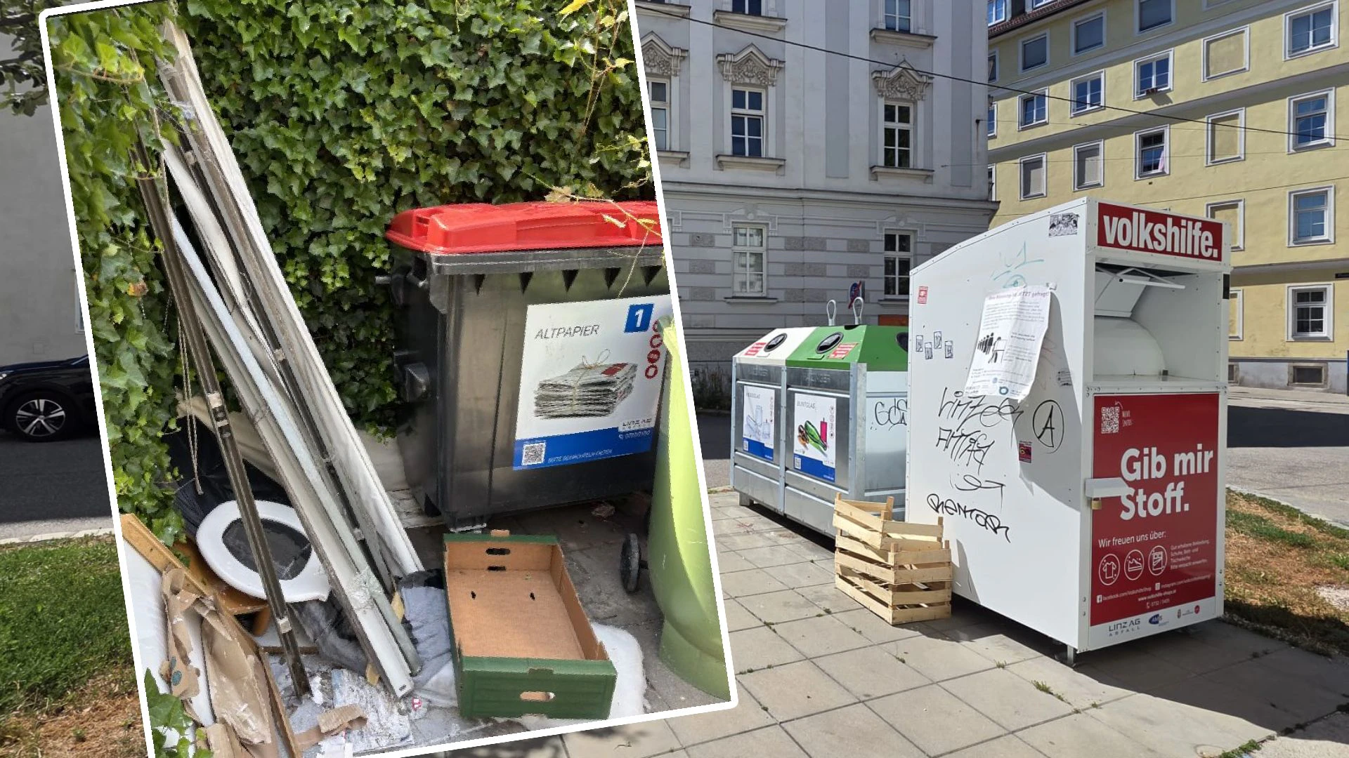 Kein schöner Anblick: In der Landeshauptstadt wird Müll immer häufiger im öffentlichen Raum entsorgt.