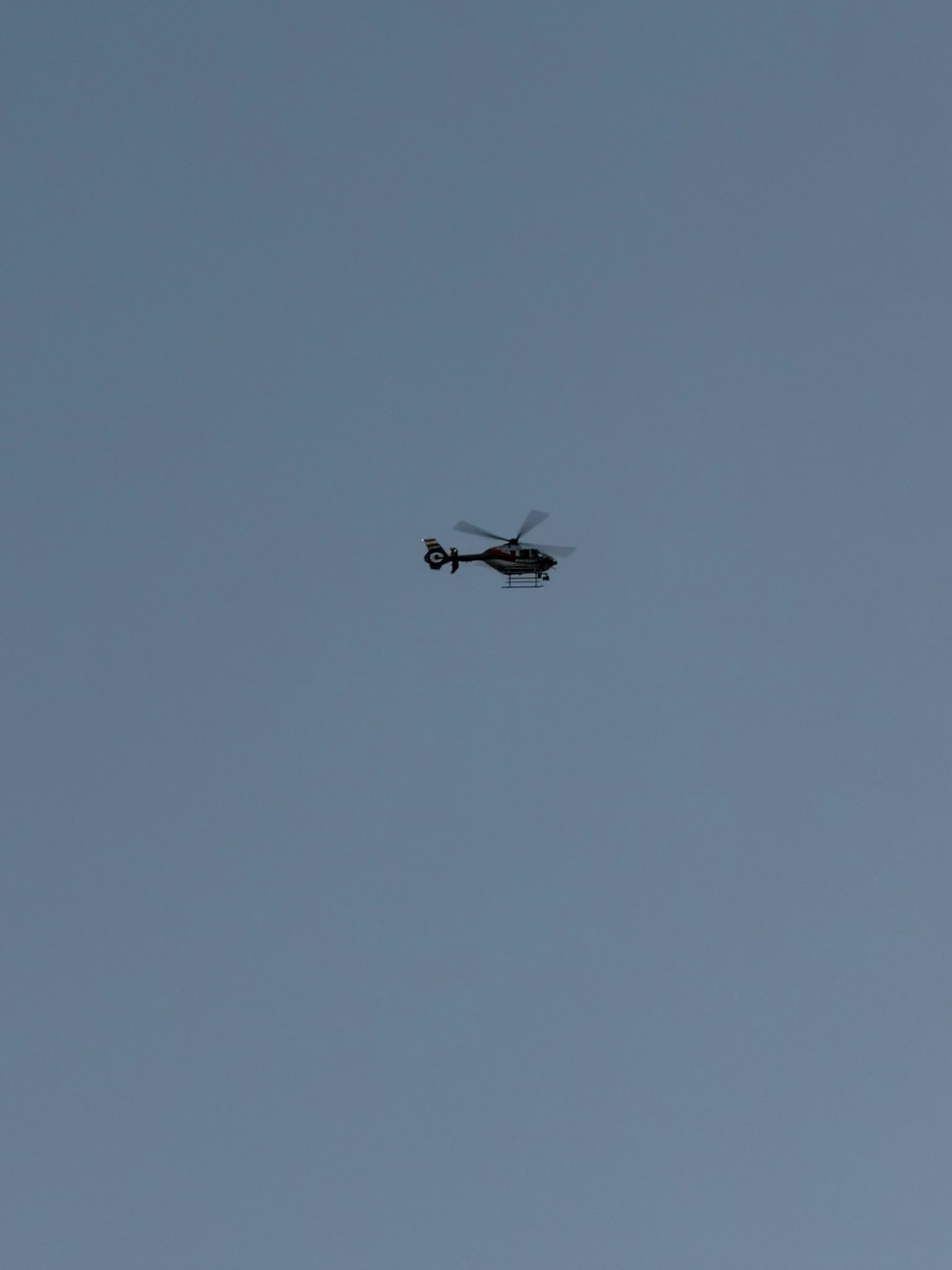 Der Hubschrauber sorgte am Samstag für Überraschung unter den 