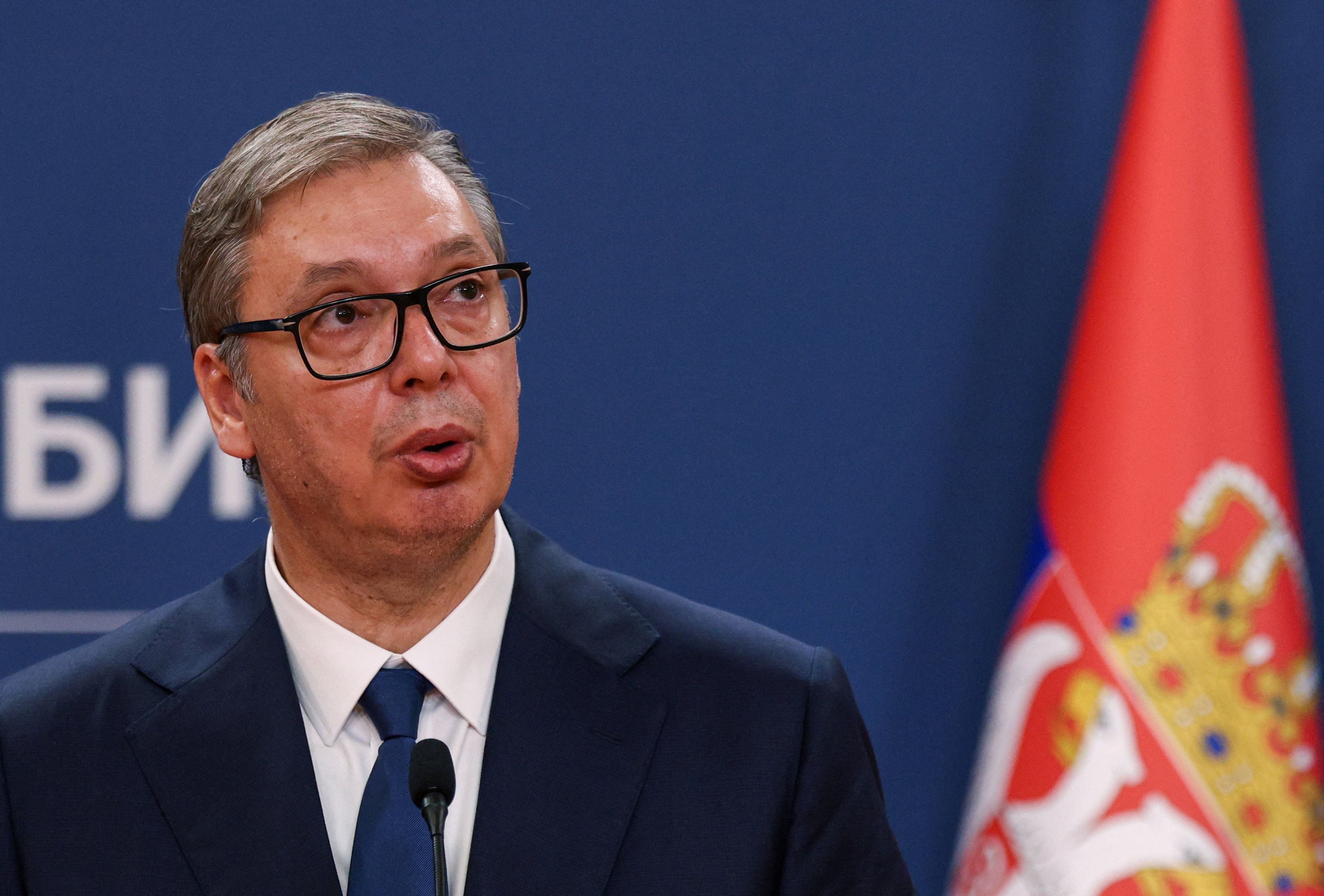 Serbiens Präsident Aleksandar Vucic warnt vor einem noch größerem Krieg. 