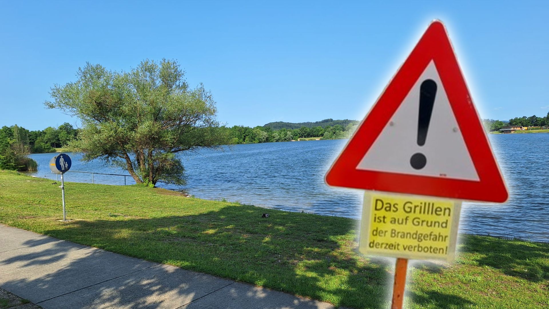 Unter anderem am Pichlinger See gilt jetzt 14 Tage lang ein Grillverbot.