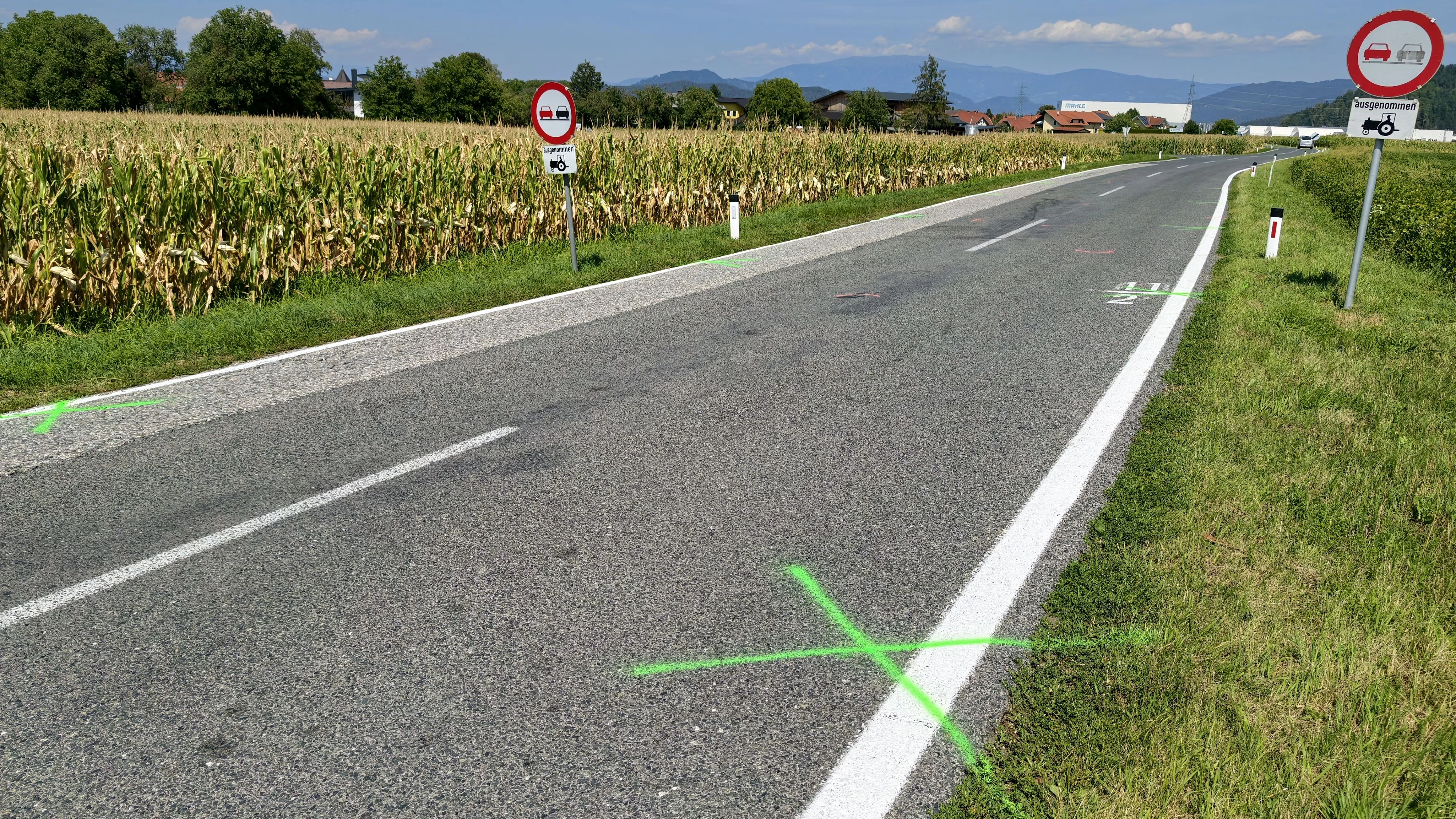 An dieser Stelle passierte der tragische Unfall.