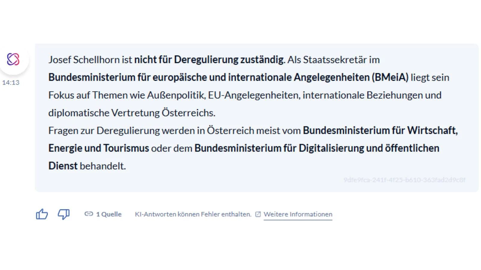 Deregulierungs-Staatssekretär Sepp Schellhorn ist nicht für Deregulierung zuständig – behauptet die Regierungs-KI.