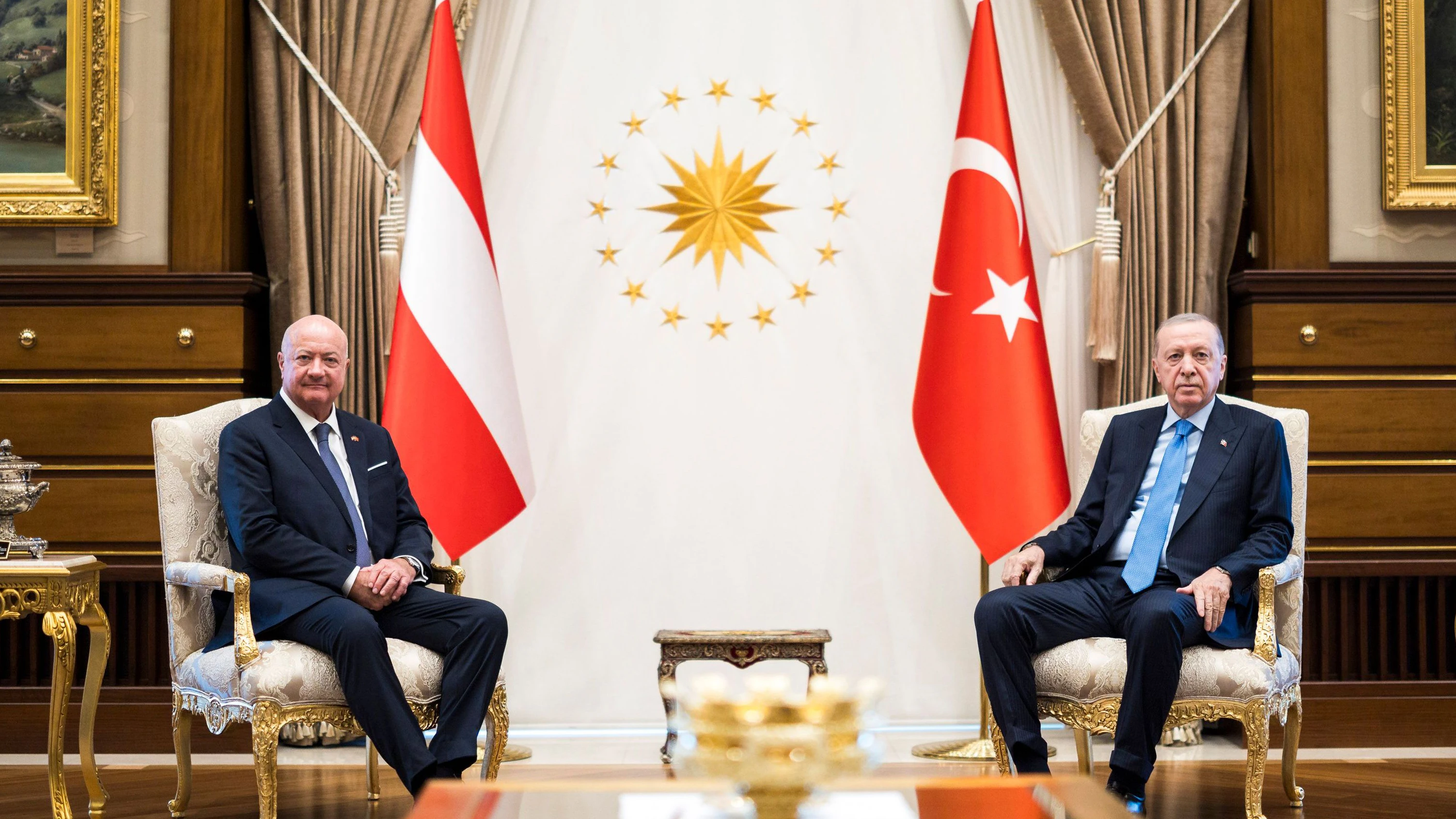 Bundeskanzler Christian Stocker beim türkischen Präsidenten Recep Tayyip Erdogan.