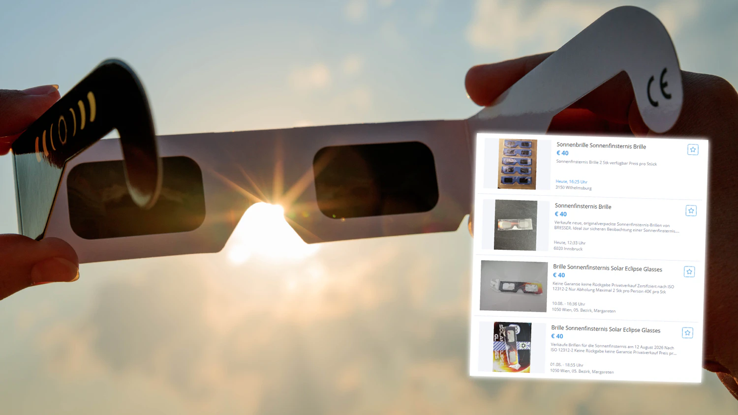 Heute.at - Völlig irre Preise für letzte Sonnenfinsternis-Brillen