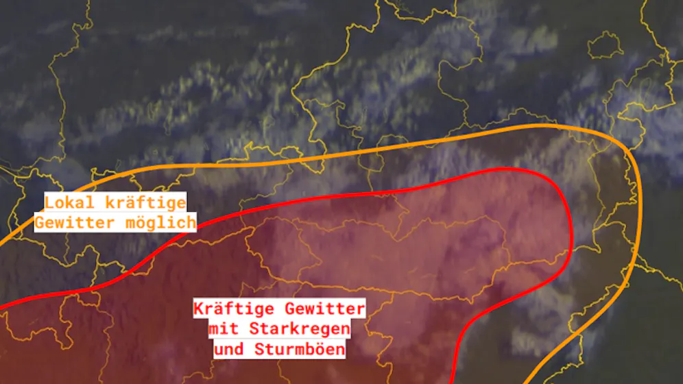 Heute.at - Hier kracht es am Dienstag – Hagel und Sturmböen drohen