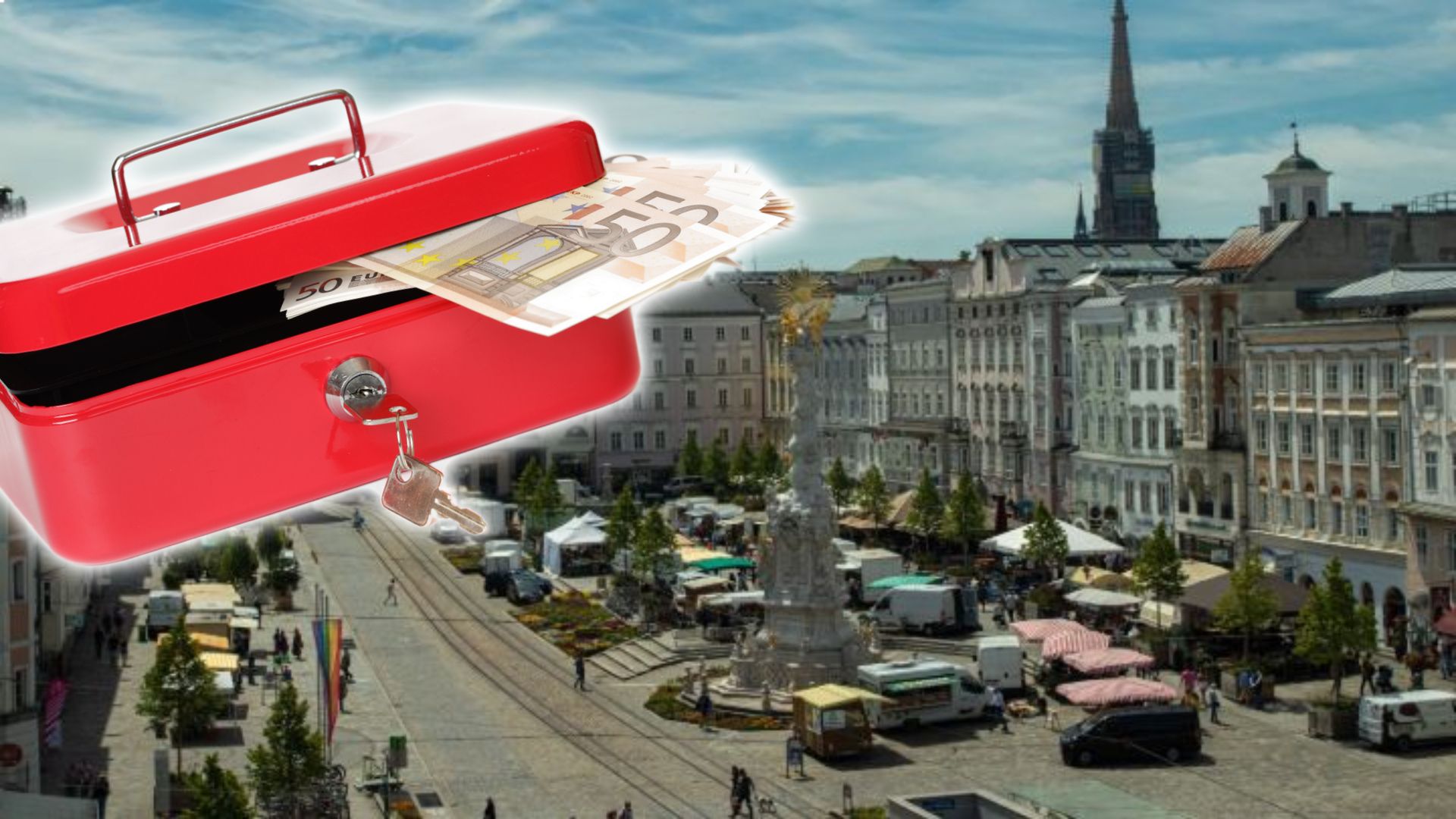 Diebe sind offenbar regelmäßig am Stadtmarkt am Linzer Hauptplatz unterwegs. (Symbolbild)