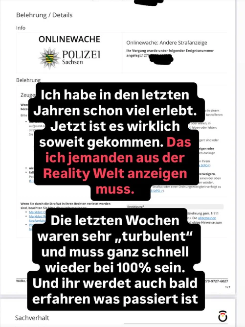 Sam Dylan zeigt einen Reality-Star an.