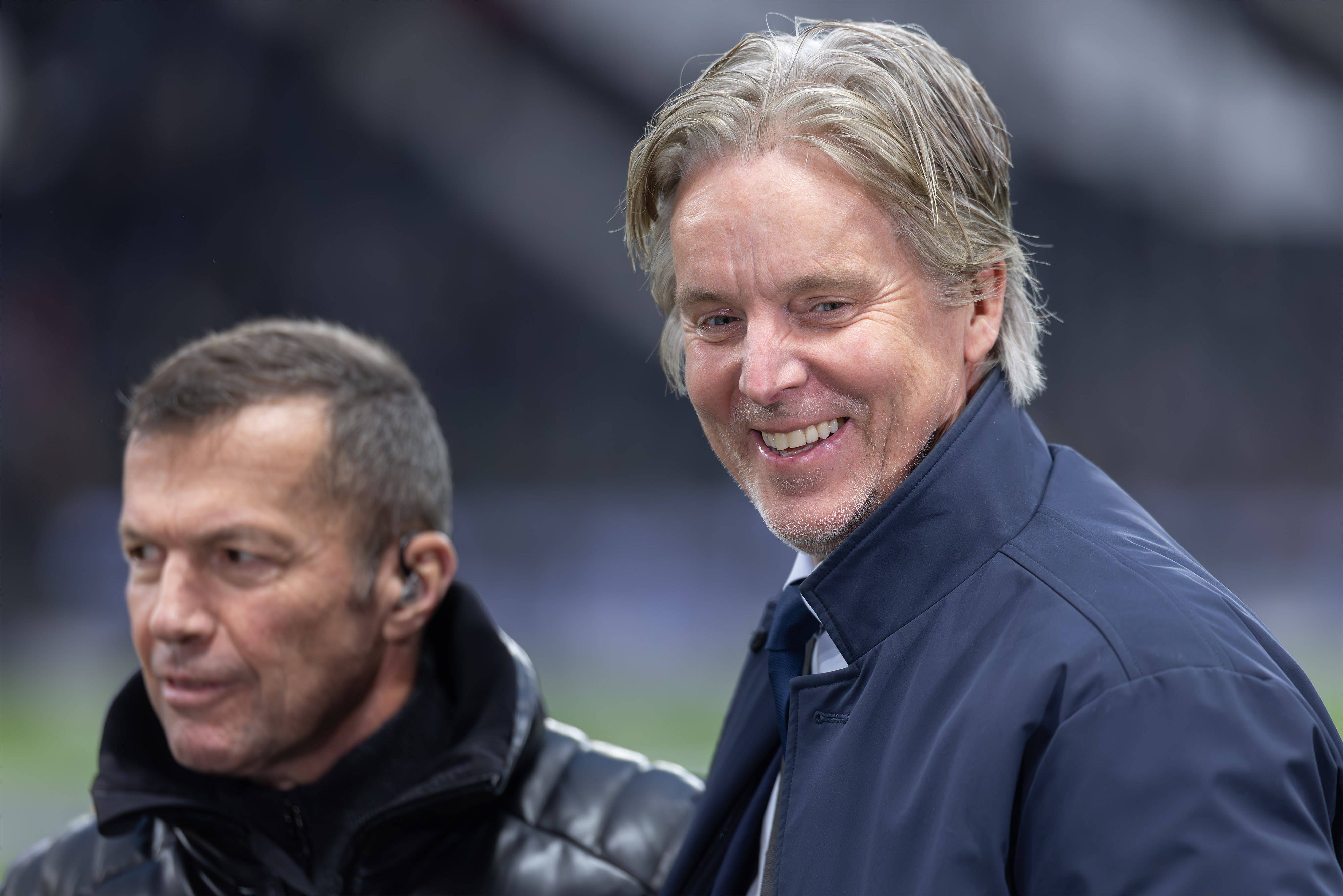 Jan Age Fjörtoft mit Sky-Kollege Lothar Matthäus.