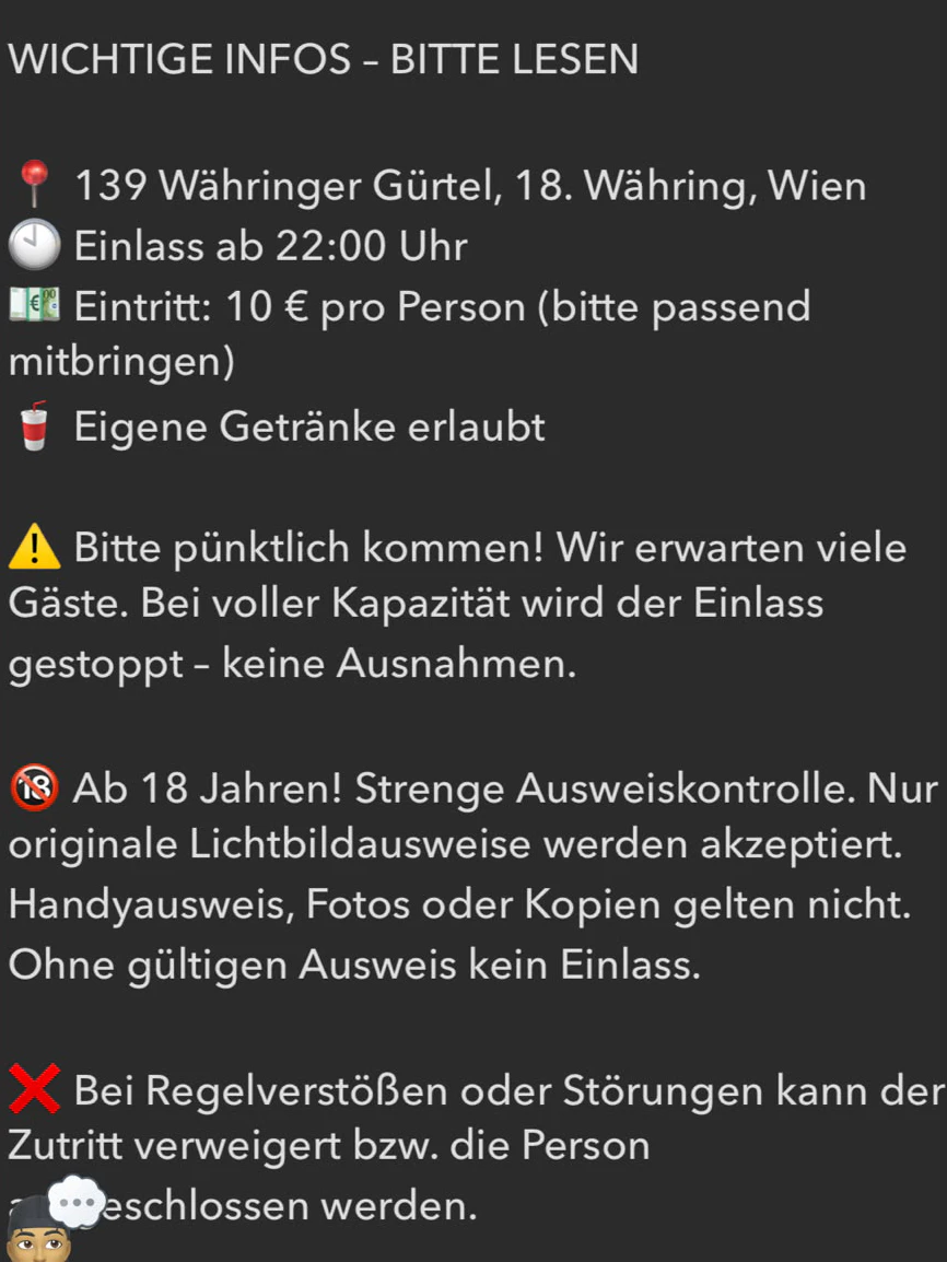Die Einladung zu der Airbnb-Party.