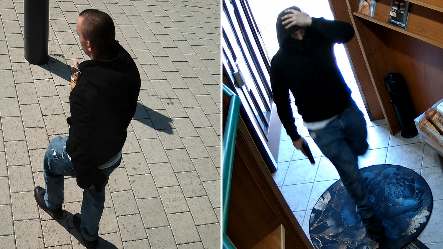 Nach einem Trafikraub in der Donaustadt wurden nun folgende Bilder des Tatverdächtigen veröffentlicht. 