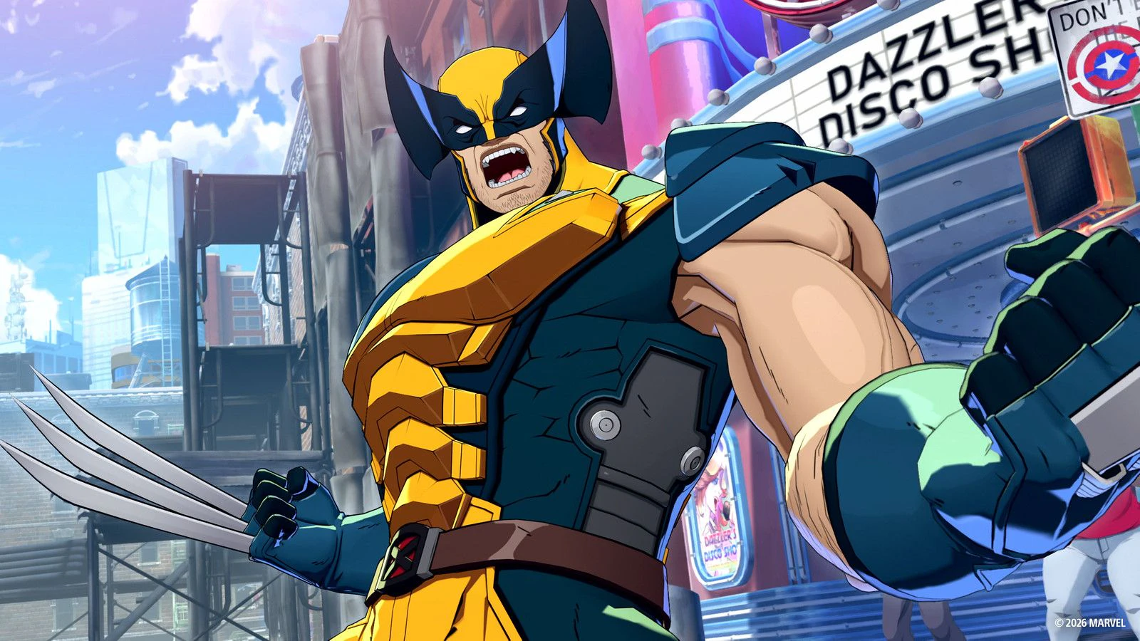 Wolverine ungewohnt, aber gutaussehend: Arc System Works setzt auf einen stark von Anime beeinflussten Stil.