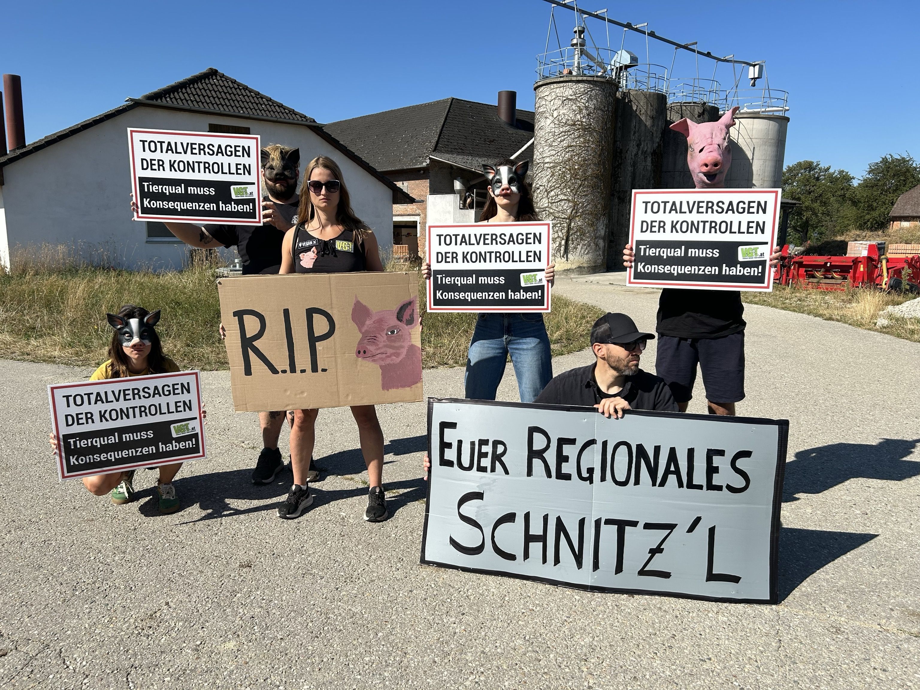 Heute.at - Kontrolle versagt völlig! Mahnwache vor Schweinebetrieb