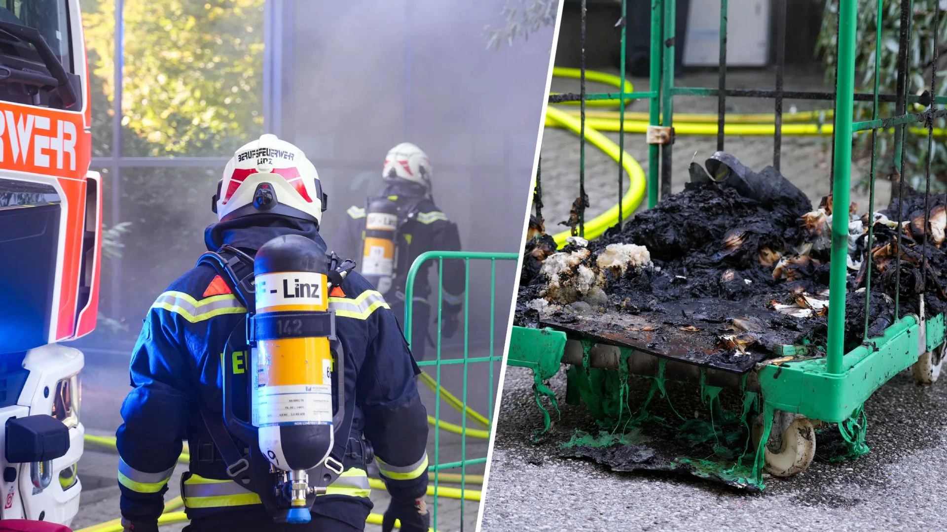 Heute.at - Brand im Müllraum – Feuerwehr rückt zu Ärztezentrum aus