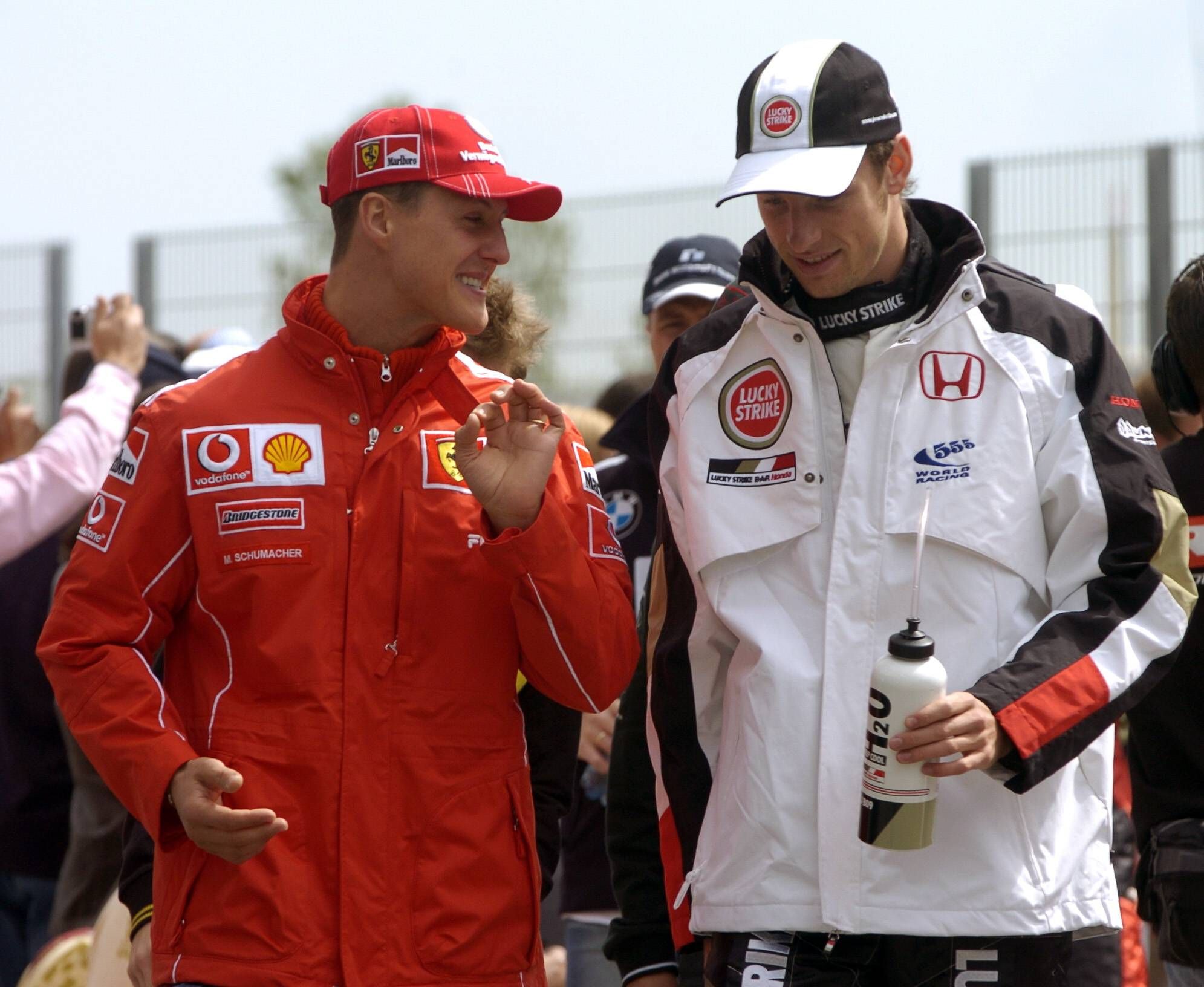 Michael Schumacher und Jenson Button.