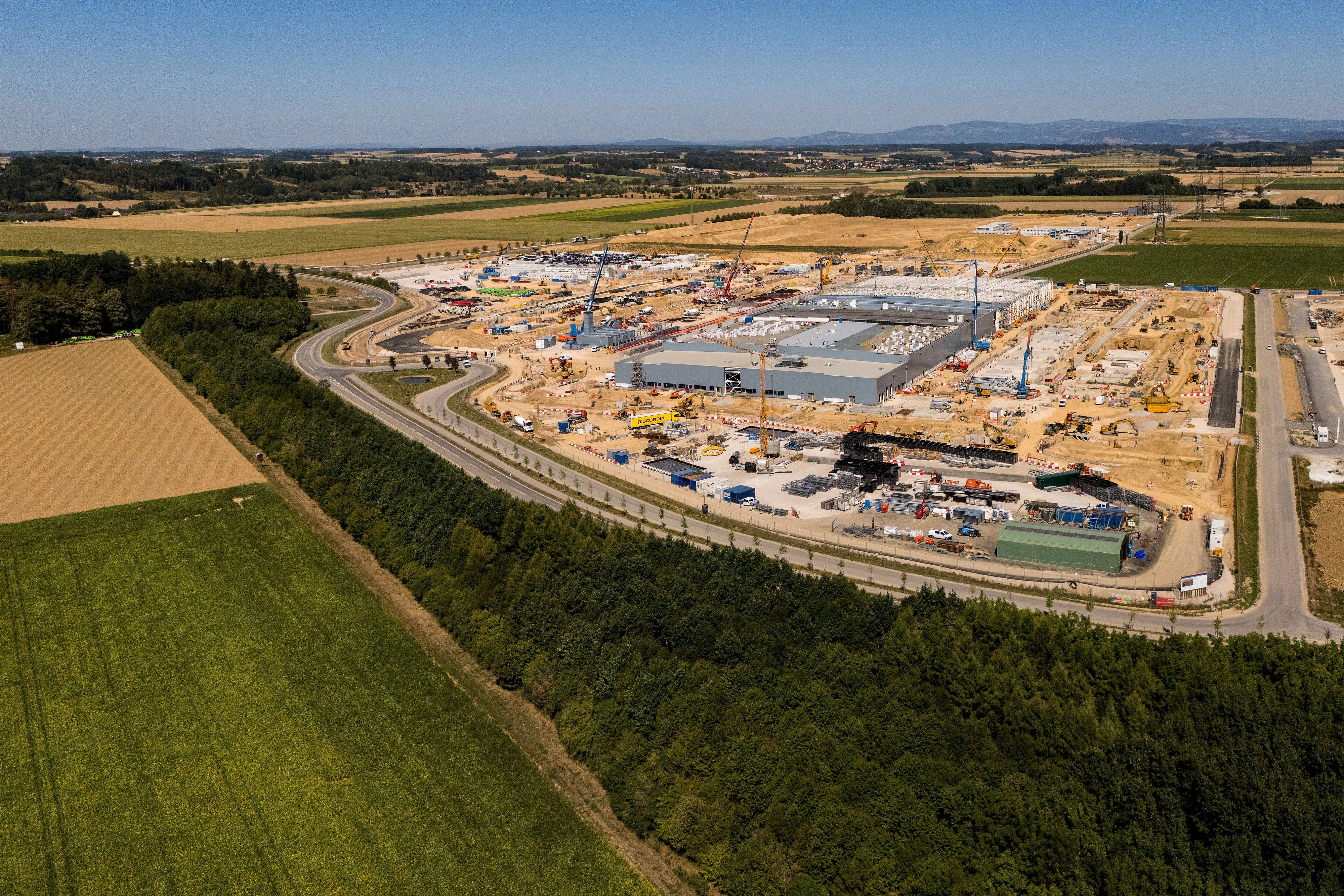 Die Baustelle des neuen Google-KI-Rechenzentrums nahe Kronstorf in OÖ: die Anlage wird mehr Strom verbrauchen als alle Haushalte in Oberösterreich zusammen