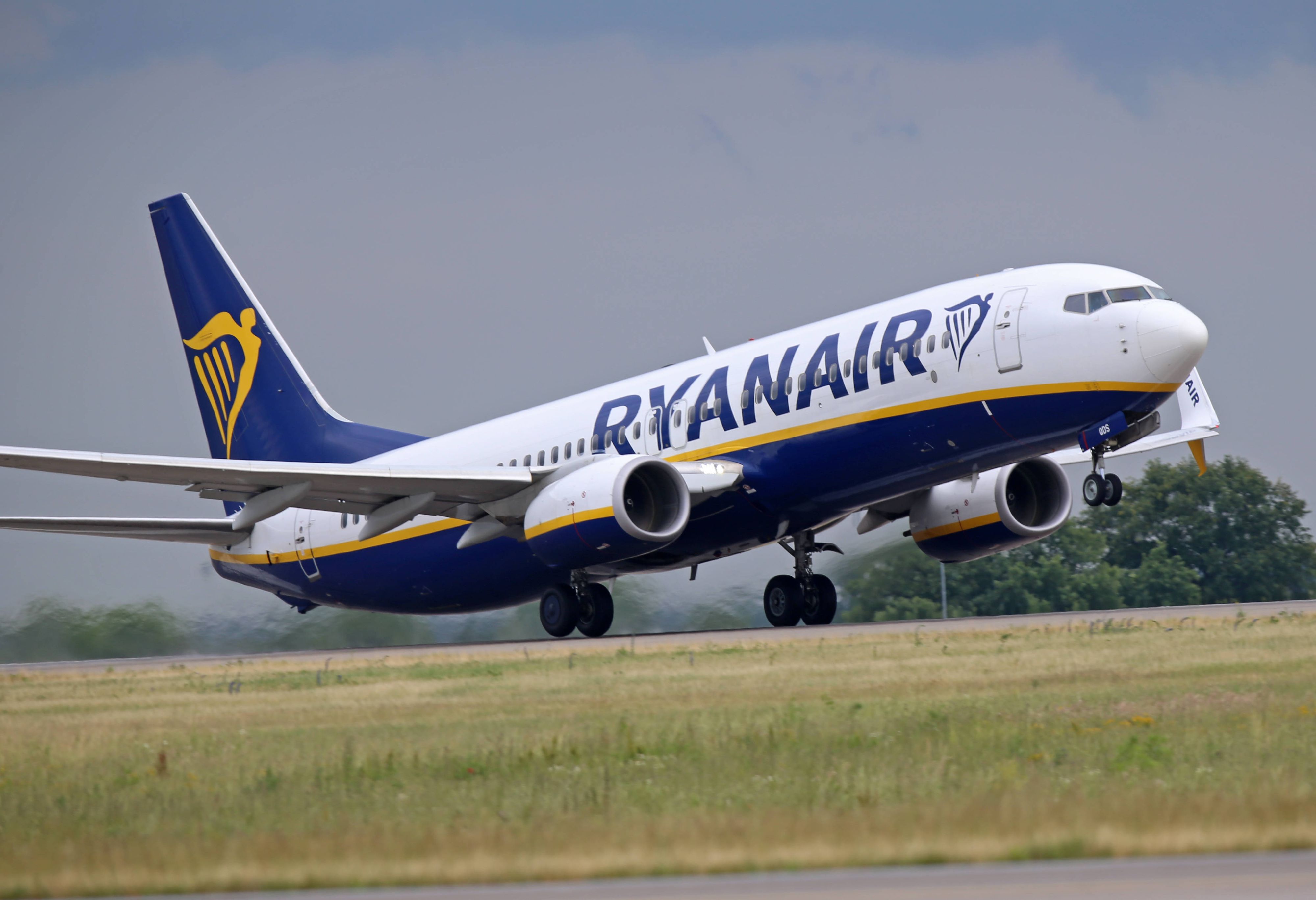 Ein Passagierflugzeug der Fluggesellschaft Ryanair vom Typ Boeing 737 MAX 8-200.