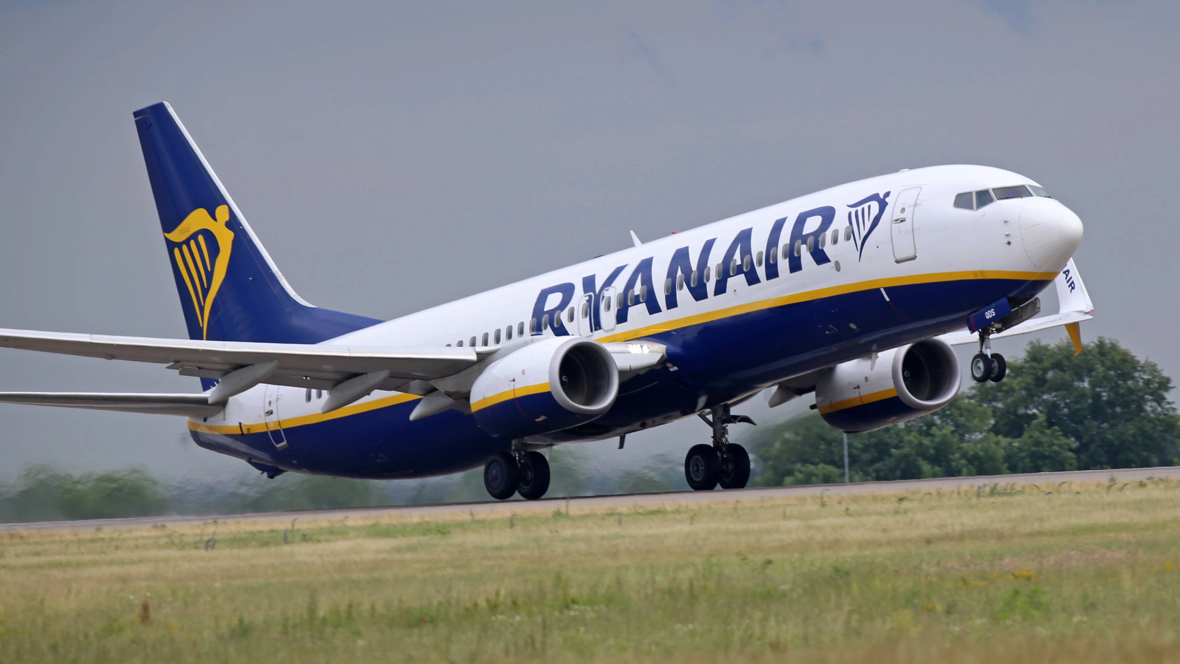 Ein Passagierflugzeug der Fluggesellschaft Ryanair vom Typ Boeing 737 MAX 8-200.