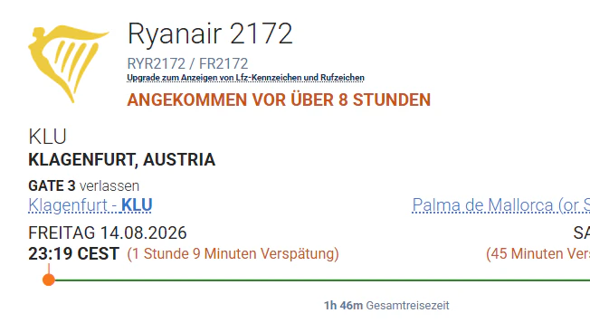 Der Flieger konnte mit einer Stunde Verspätung dann doch noch abheben.