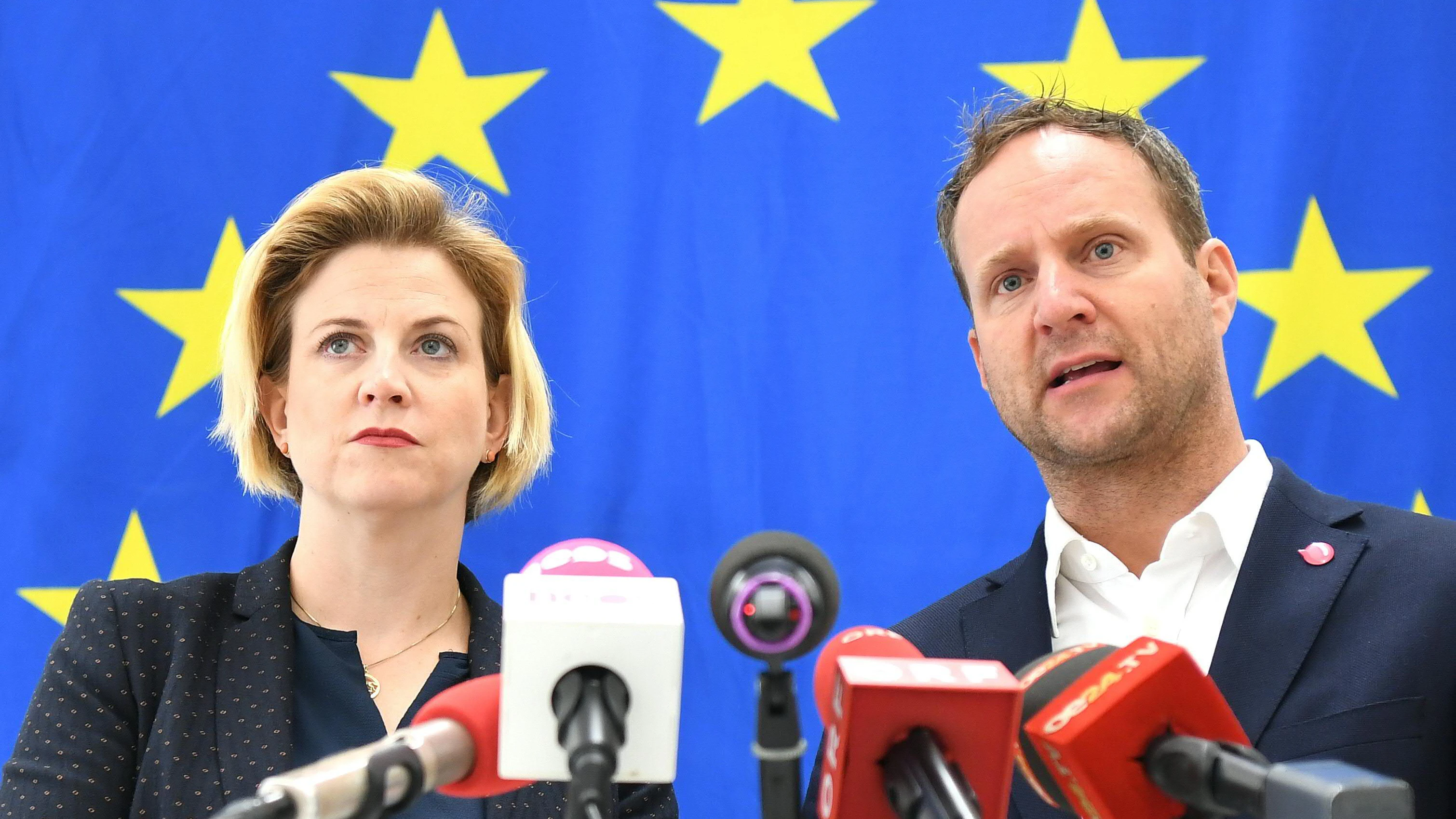 Beate Meinl-Reisinger und Neos-Gründer Matthias Strolz im Jahr 2018.