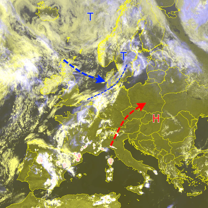 Am Wochenende ist zunächst Hoch Ralf wetterbestimmend, aus Nordwesten nähert sich aber eine Kaltfront.