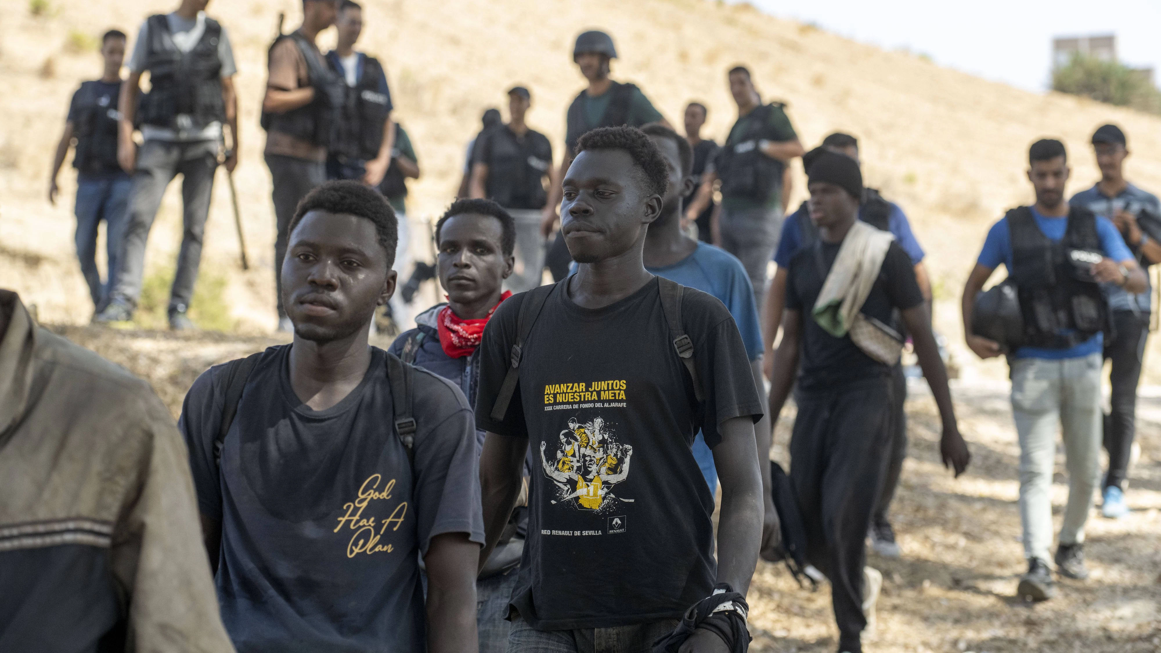 Morocco detains 111 migrants after attempted mass crossing into Spain s Ceuta FNIDEQ, MOROCCO - AUGUST 15: Moroccan authorities detained 111 irregular migrants Saturday in and around the northern city of Fnideq after they attempted a mass crossing into Spain s city of Ceuta, officials said on August 15, 2026 in Fnideq, Morocco. A Fnideq provincial official, quoted in a statement, said 109 of those detained were from African countries and two were Moroccan nationals. Abu Adem Muhammed / Anadolu Fnideq Morocco. Editorial use only. Please get in touch for any other usage. PUBLICATIONxNOTxINxTURxUSAxCANxUKxJPNxITAxFRAxAUSxESPxBELxKORxRSAxHKGxNZL Copyright: x2026xAnadoluxAbuxAdemxMuhammedx