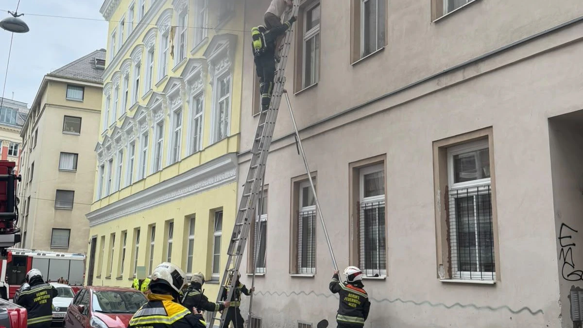 Heute.at - Dichter Rauch über Wiener Wohnung! Eine Person gerettet