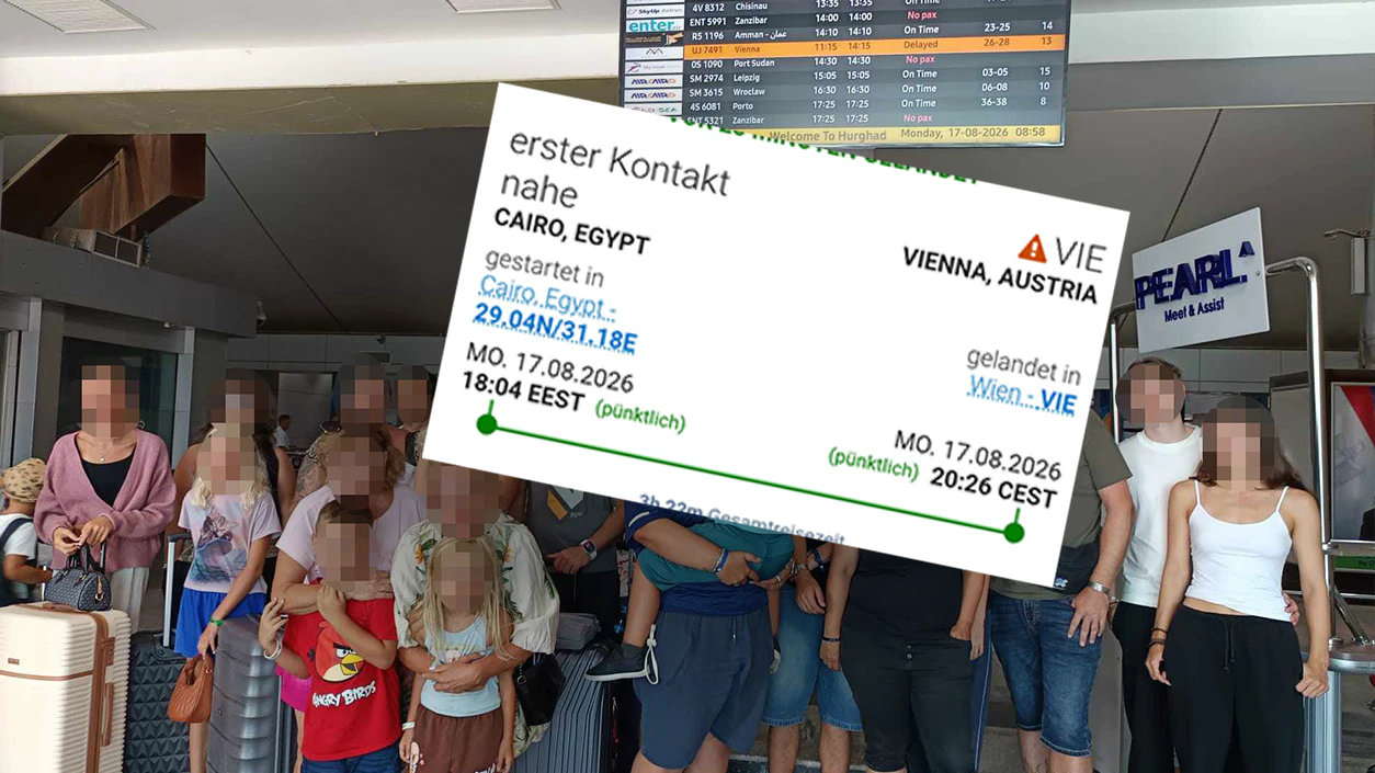 Heute.at - Endlich gelandet! Ägypten-Urlauber in Wien angekommen