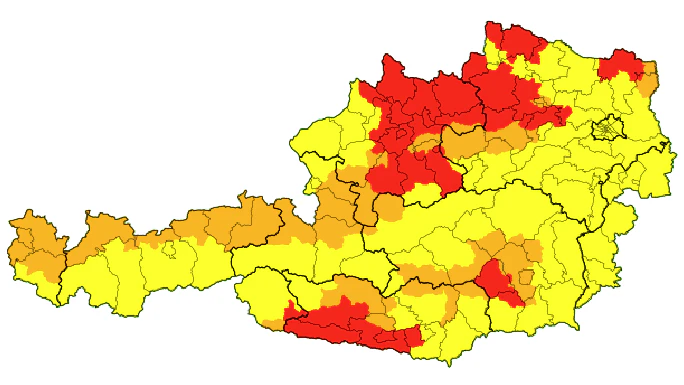 Gewitter und Hagel: Die aktuellen Unwetter-Warnungen am 17. August 2026, 17 Uhr.