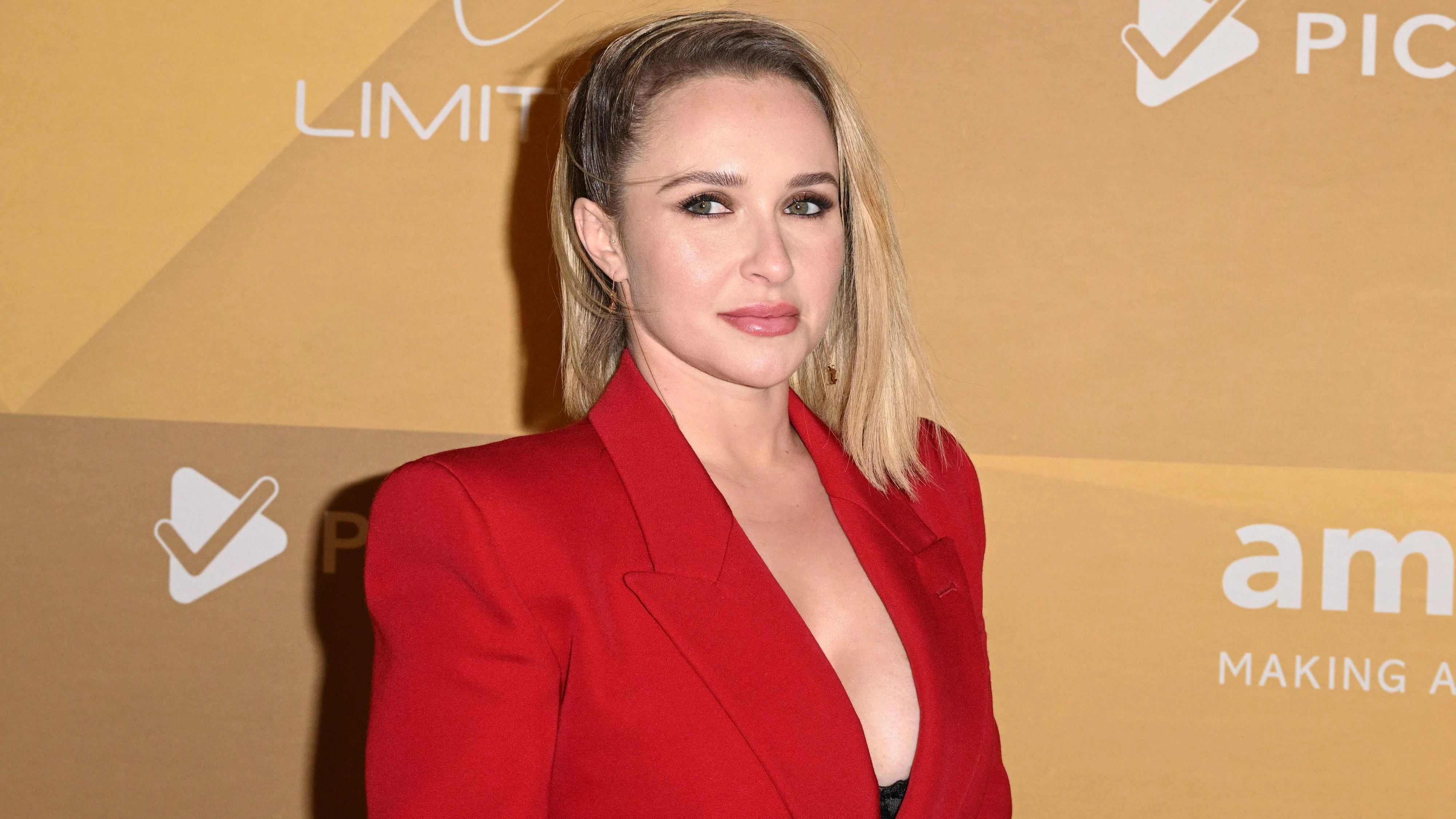 US actress Hayden Panettiere arrives for the amfAR Gala Los Angeles, honoring Paramount Pictures and US singer Kelly Rowland, at the Pacific Design Center in West Hollywood, California, on November 3, 2022. - The annual gala raises money for amfAR's HIV/AIDS research programs. (Photo by Robyn BECK / AFP)