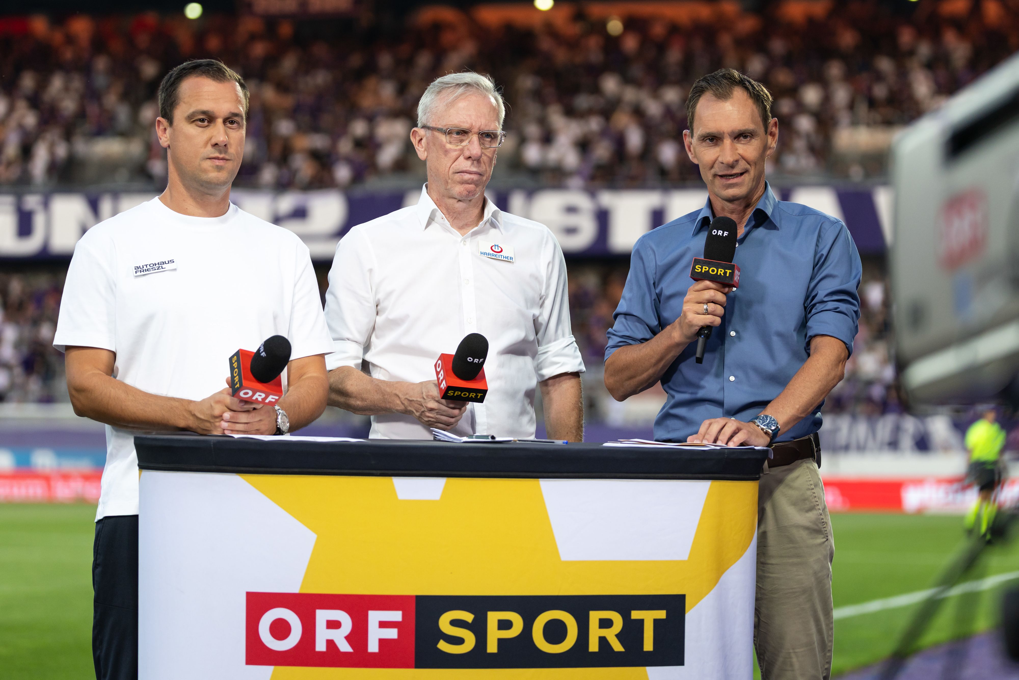 Michael Liendl neben Peter Stöger und Christian Diendorfer