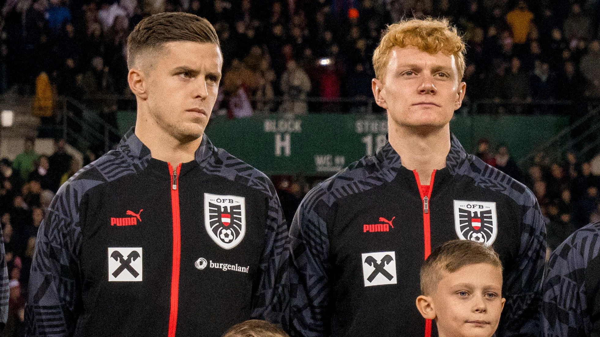 VIENNA,AUSTRIA,21.NOV.23 - SOCCER - OEFB international friendly match, Austria vs Germany. Image shows Christoph Baumgartner, Nicolas Seiwald and Phillipp Mwene (AUT). Photo: GEPA pictures/ Johannes Friedl