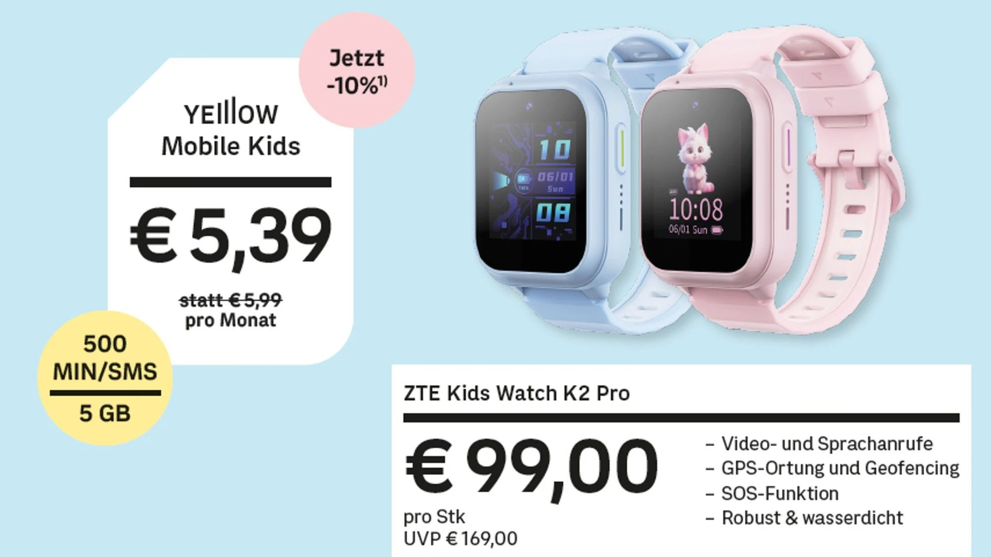 Sicher erreichbar zum Schulstart: Yelllow startet Kids Tarif.