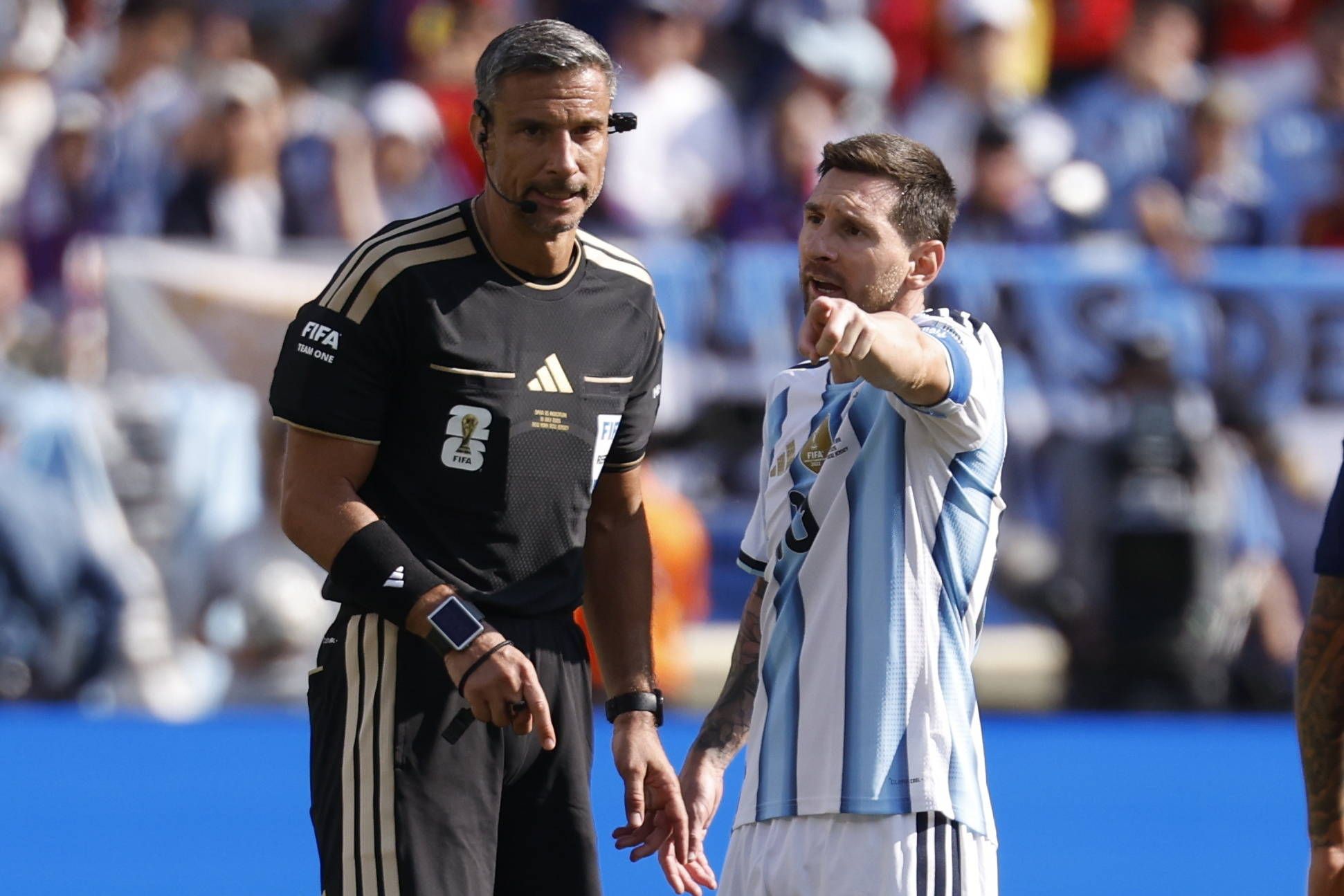 Slavko Vincic und Leo Messi.
