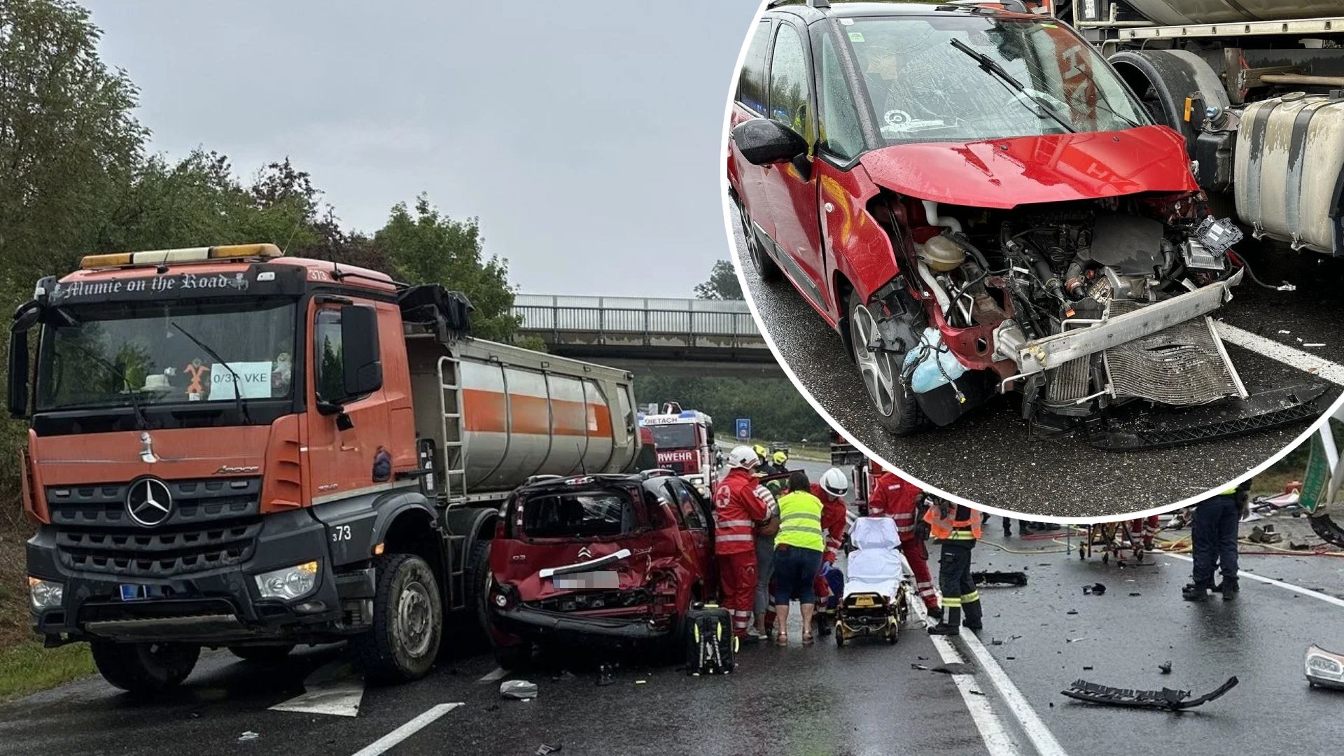 Zwei Pkw und ein Lkw krachten am Dienstagnachmittag zusammen.