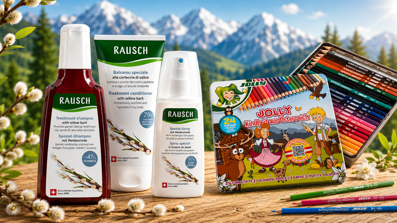 Heute.at - Schulstart-Paket gewinnen: Weidenrinde-Linie & Stifte
