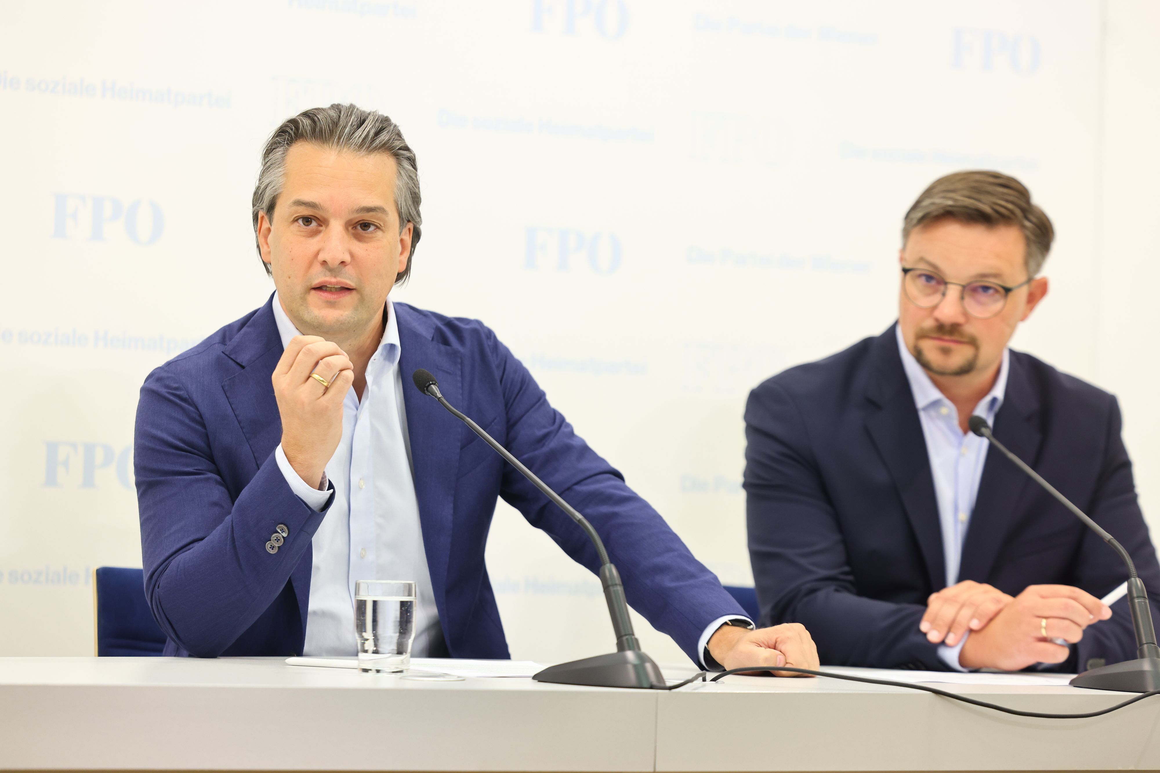 FPÖ-Chef Dominik Nepp und FP-Sicherheitssprecher Stefan Berger