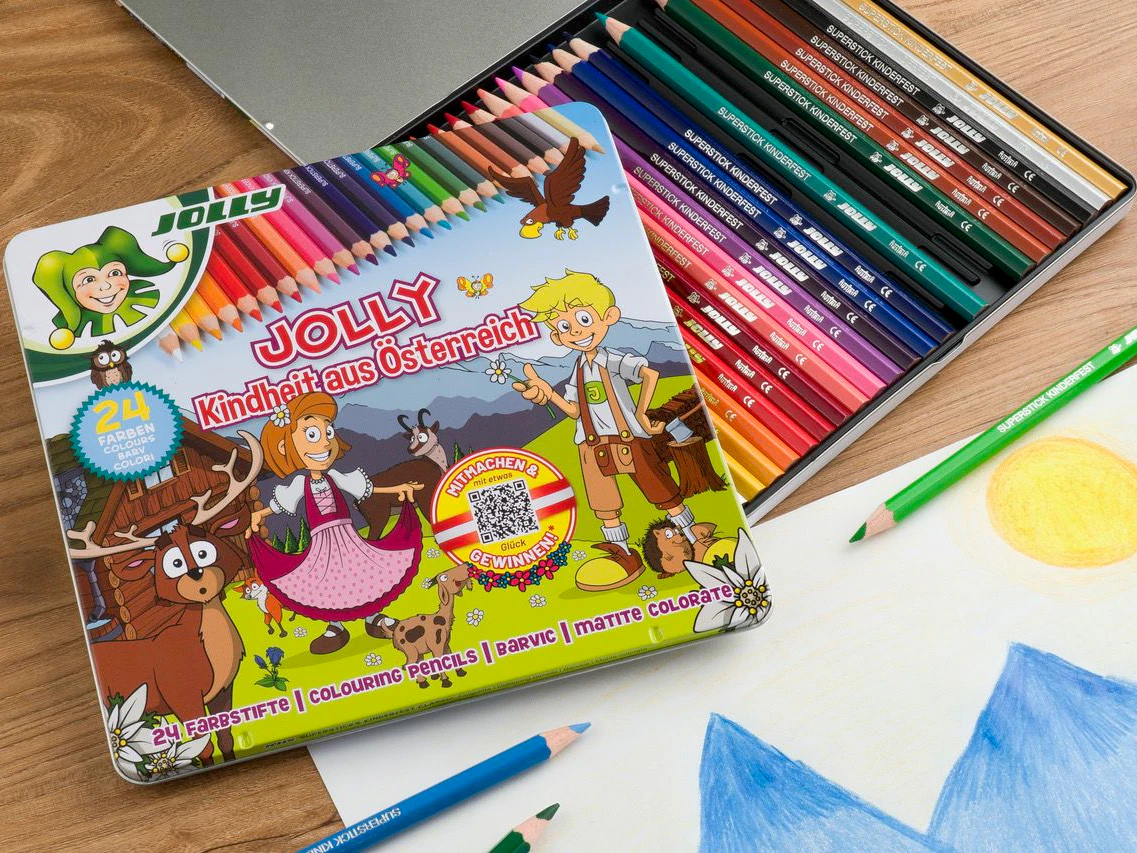 Bunt, kreativ und typisch Österreich: Die JOLLY Österreich Edition bringt Farbe in den Schulalltag.