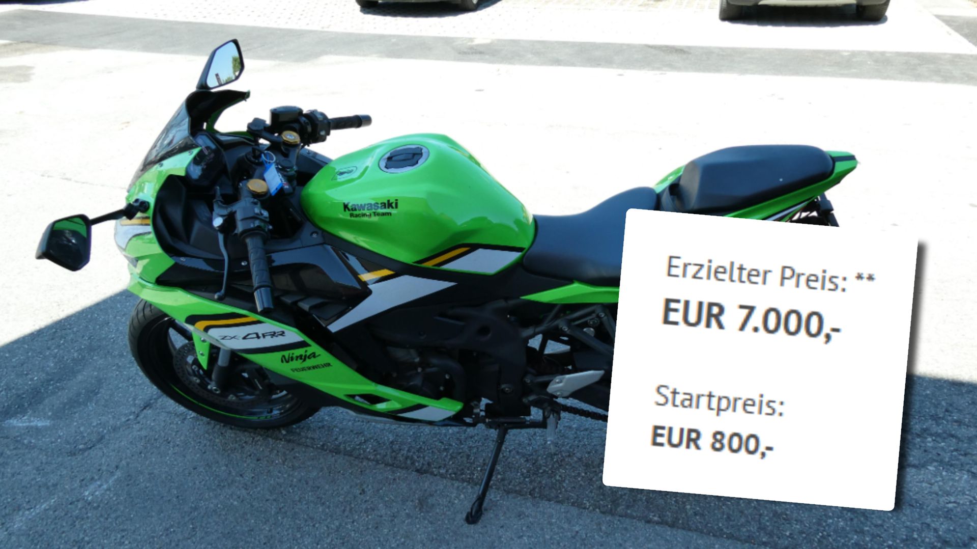 Das Raser-Bike wechselte für 7.000 Euro den Besitzer.