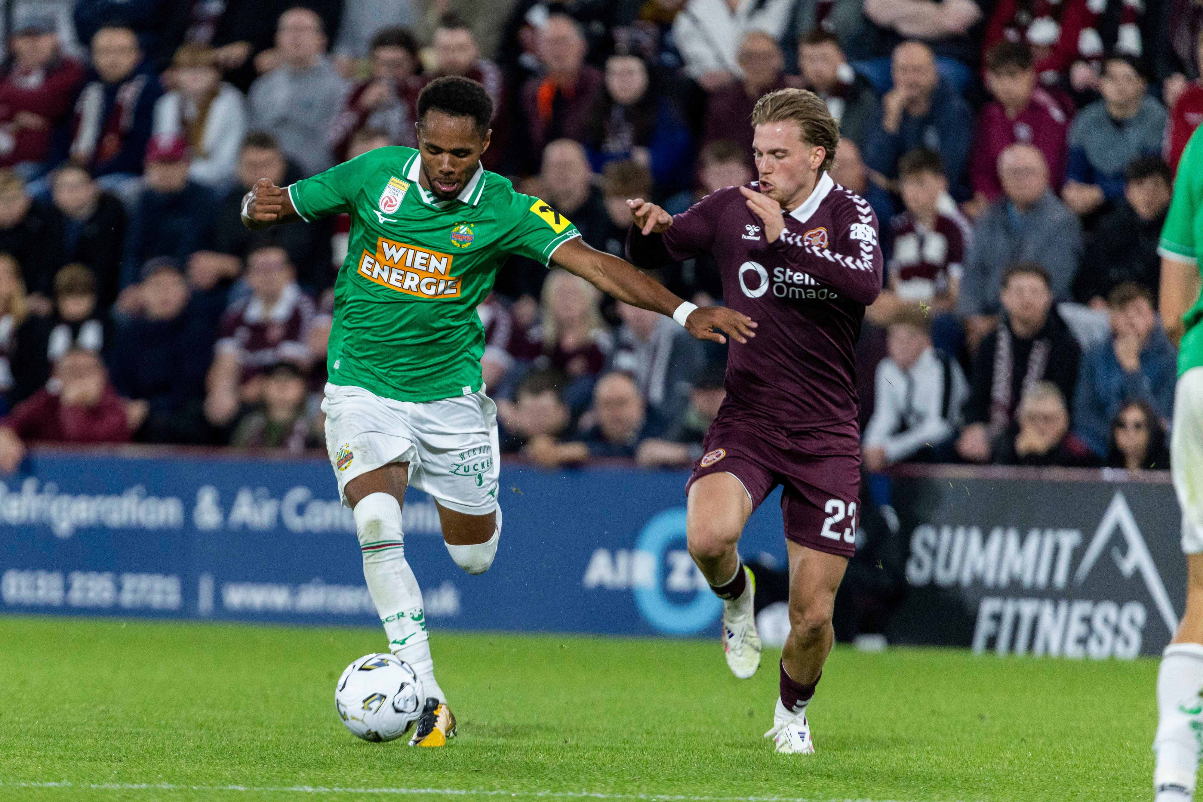 Rapid hatte mit den hearts zu kämpfen.