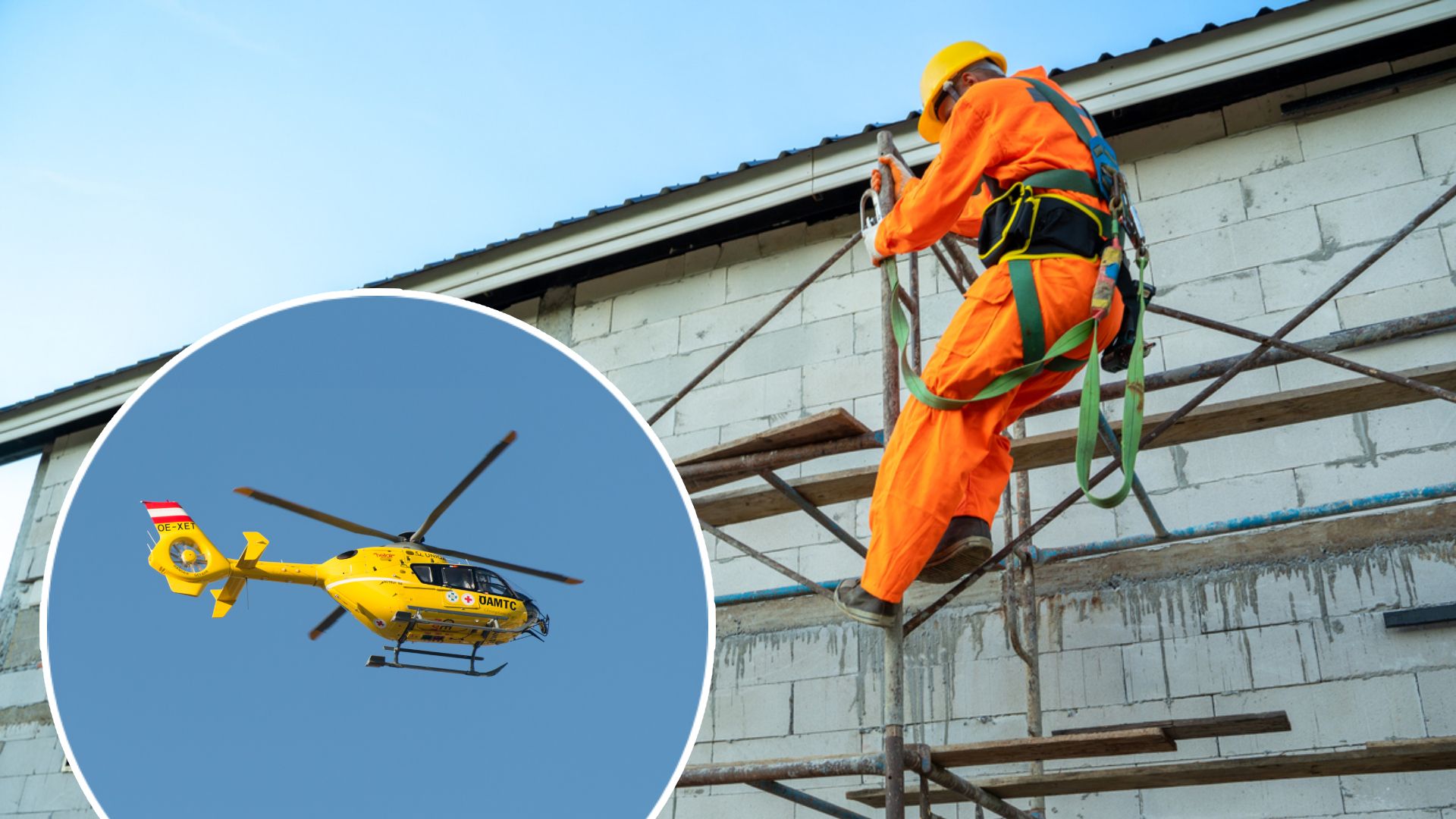 Der Arbeiter wurde mit dem Heli ins Spital geflogen. (Symbolbild)