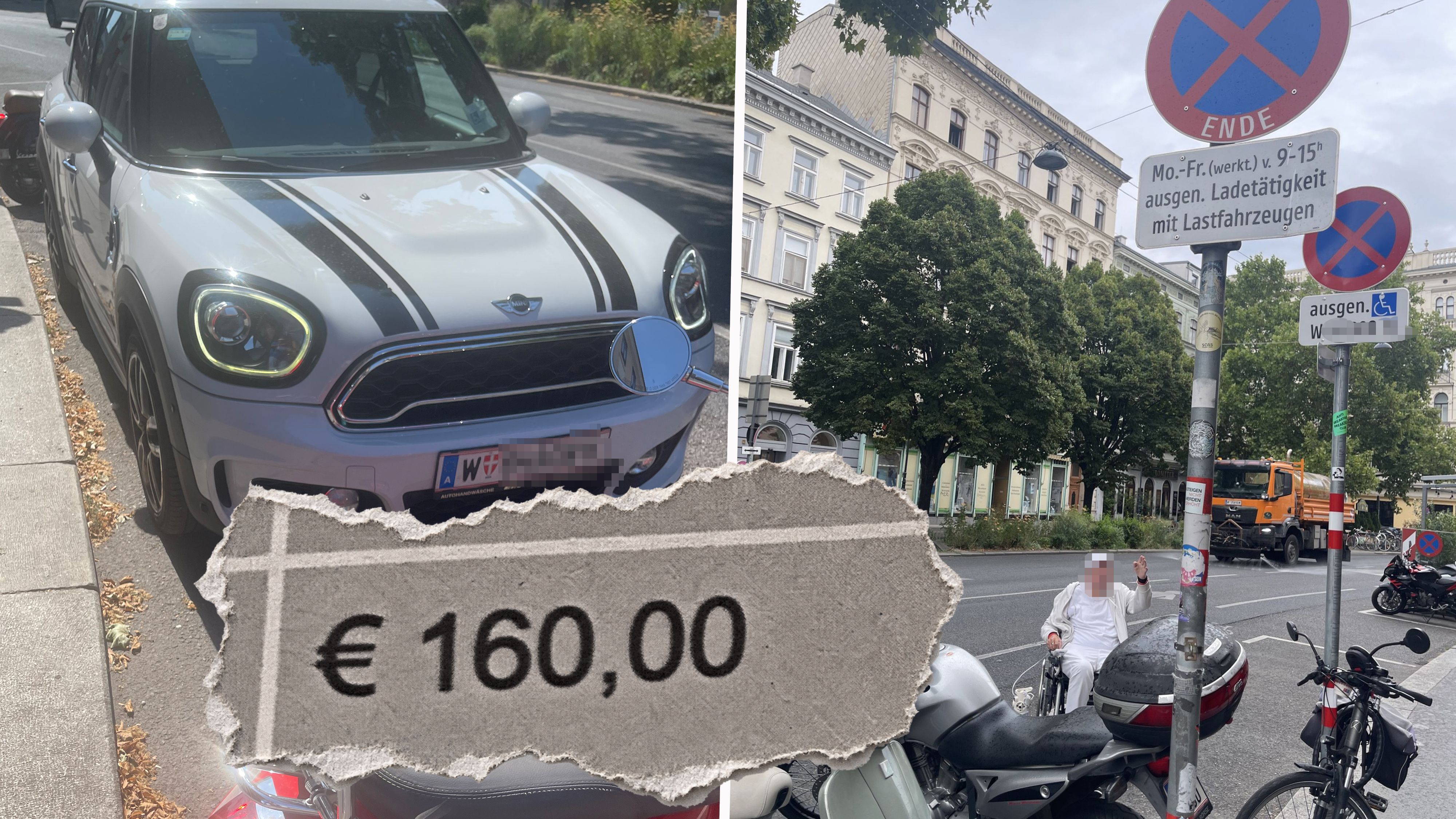 Markus wurde auf seinem eigenen Parkplatz abgestraft.